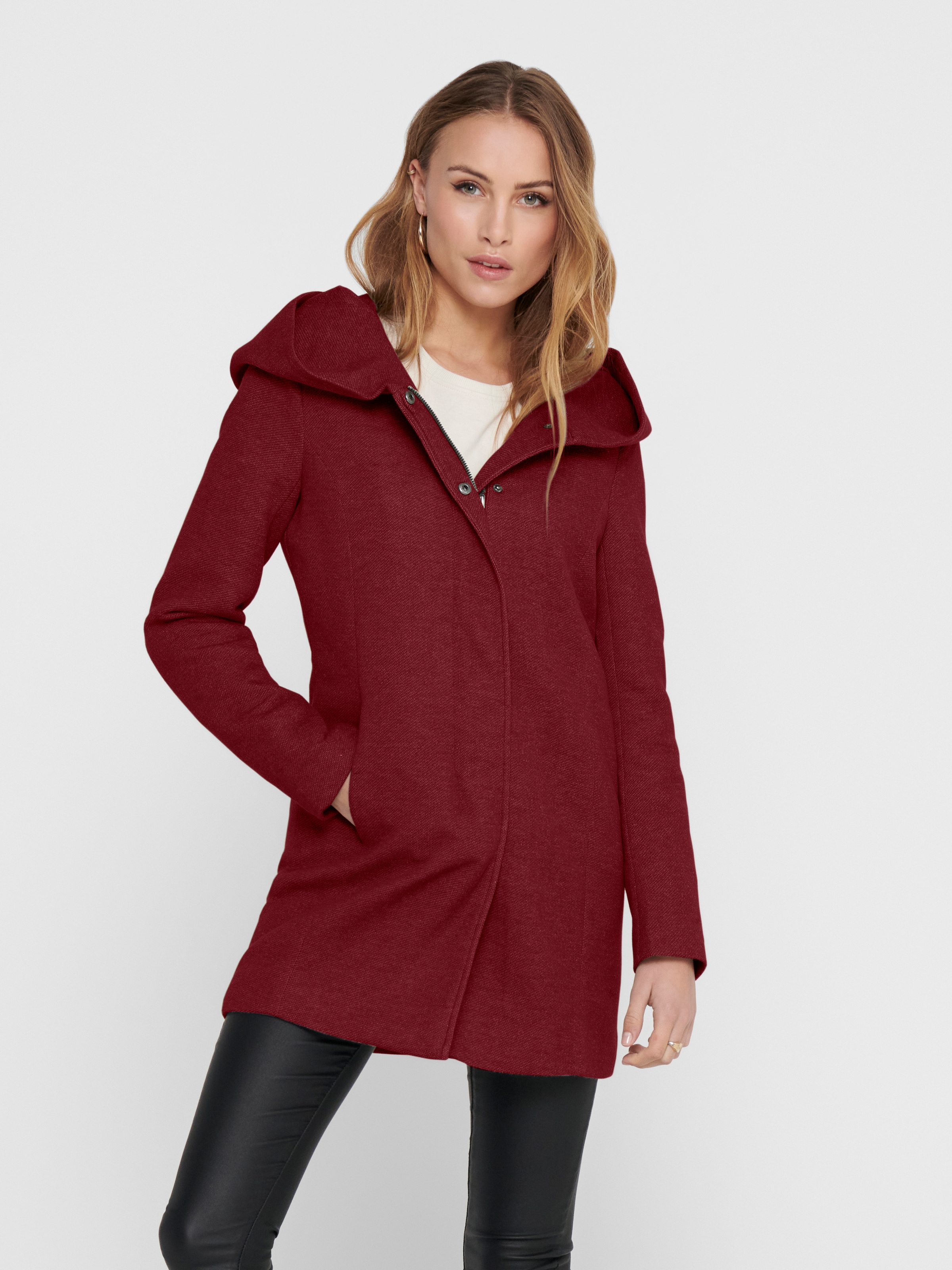 ONLY Langjacke "ONLSEDONA LIGHT COAT OTW NOOS", mit Kapuze, in melierter Op günstig online kaufen