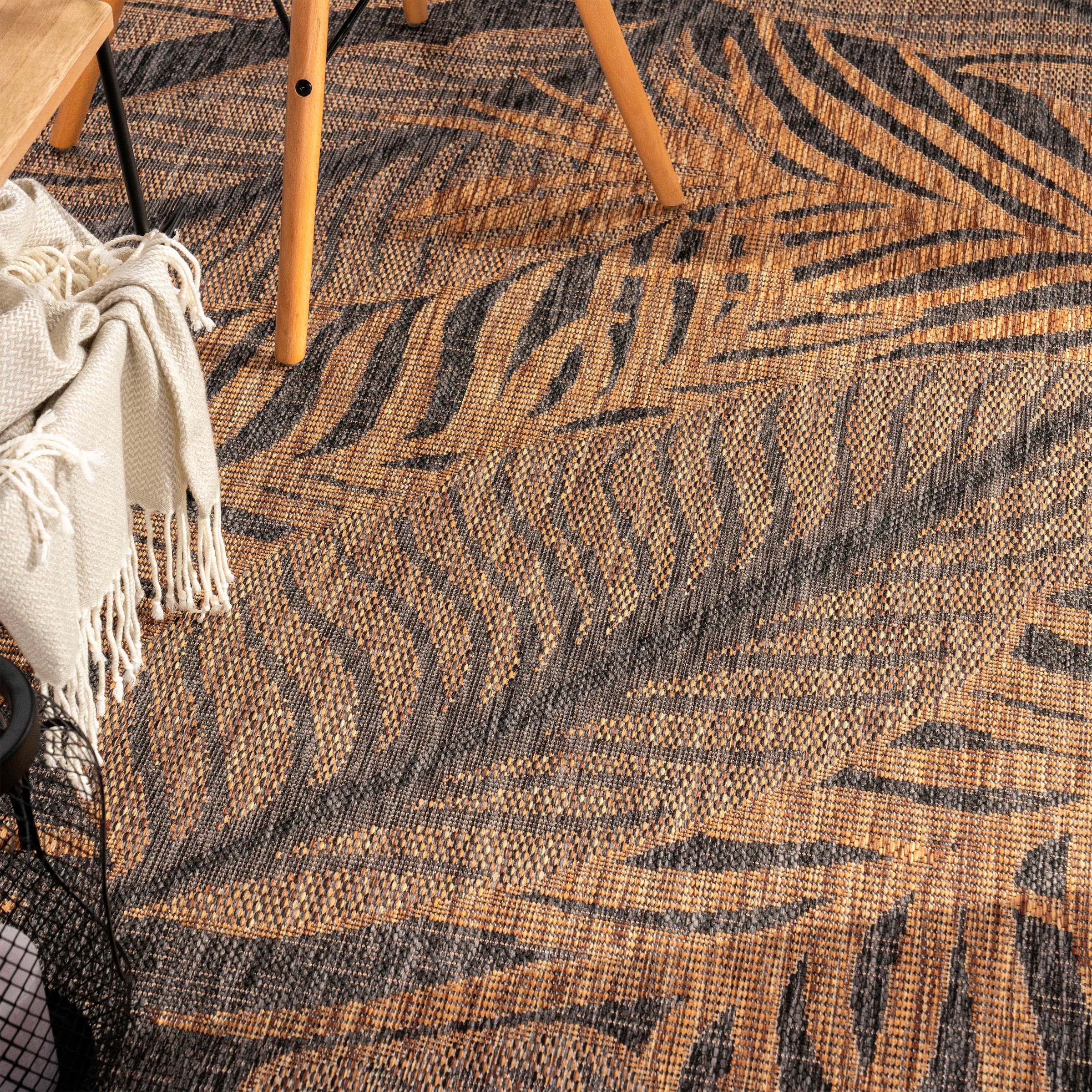 Paco Home rechteckig, Blätter Teppich In- geeignet und | kaufen Flachgewebe, Motiv, »Illusion BAUR Outdoor 326«
