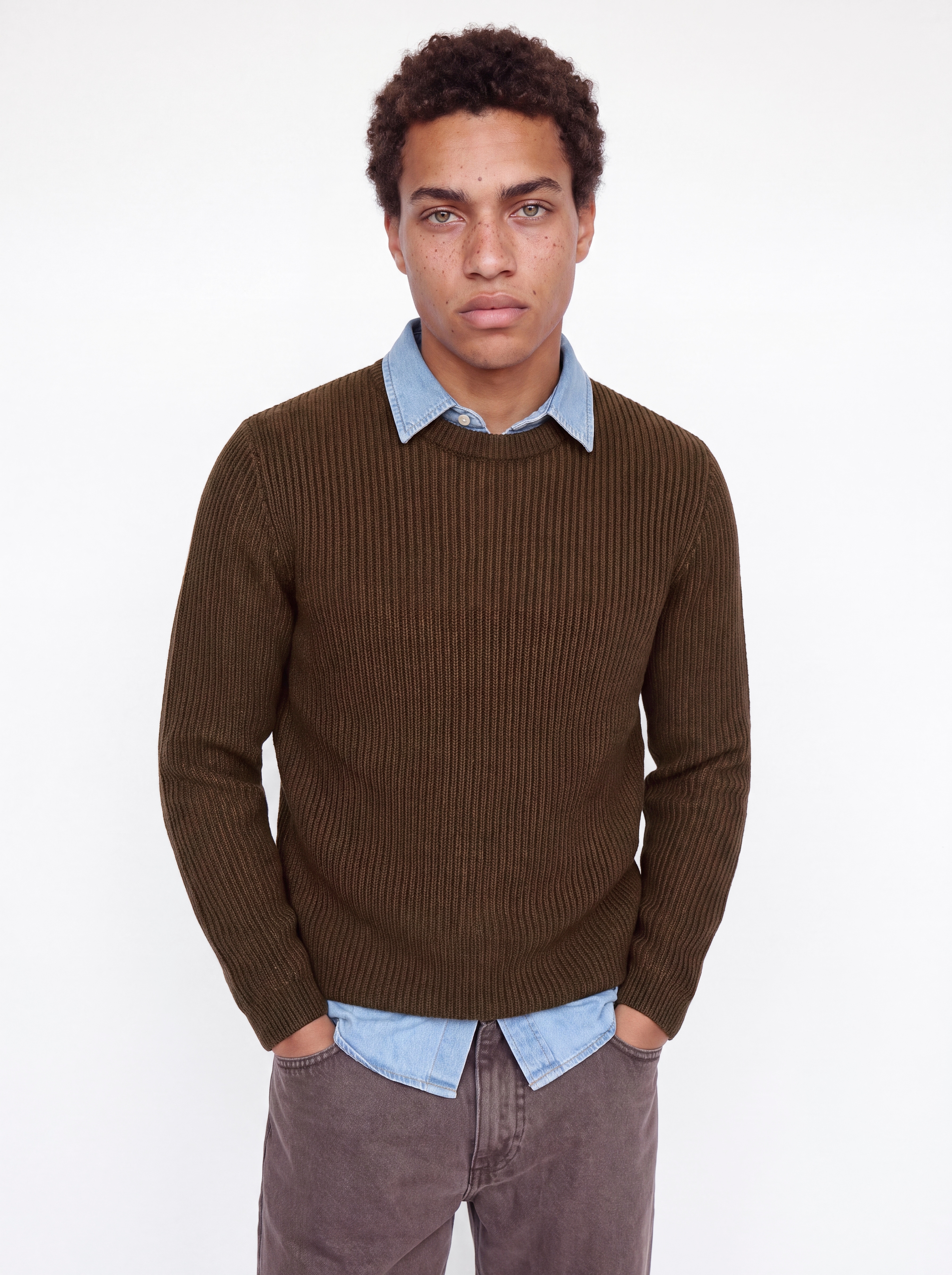 Jack & Jones Rundhalspullover "JJEDOVER KNIT CREW NECK SN" Baumwollmischung, regular fit
