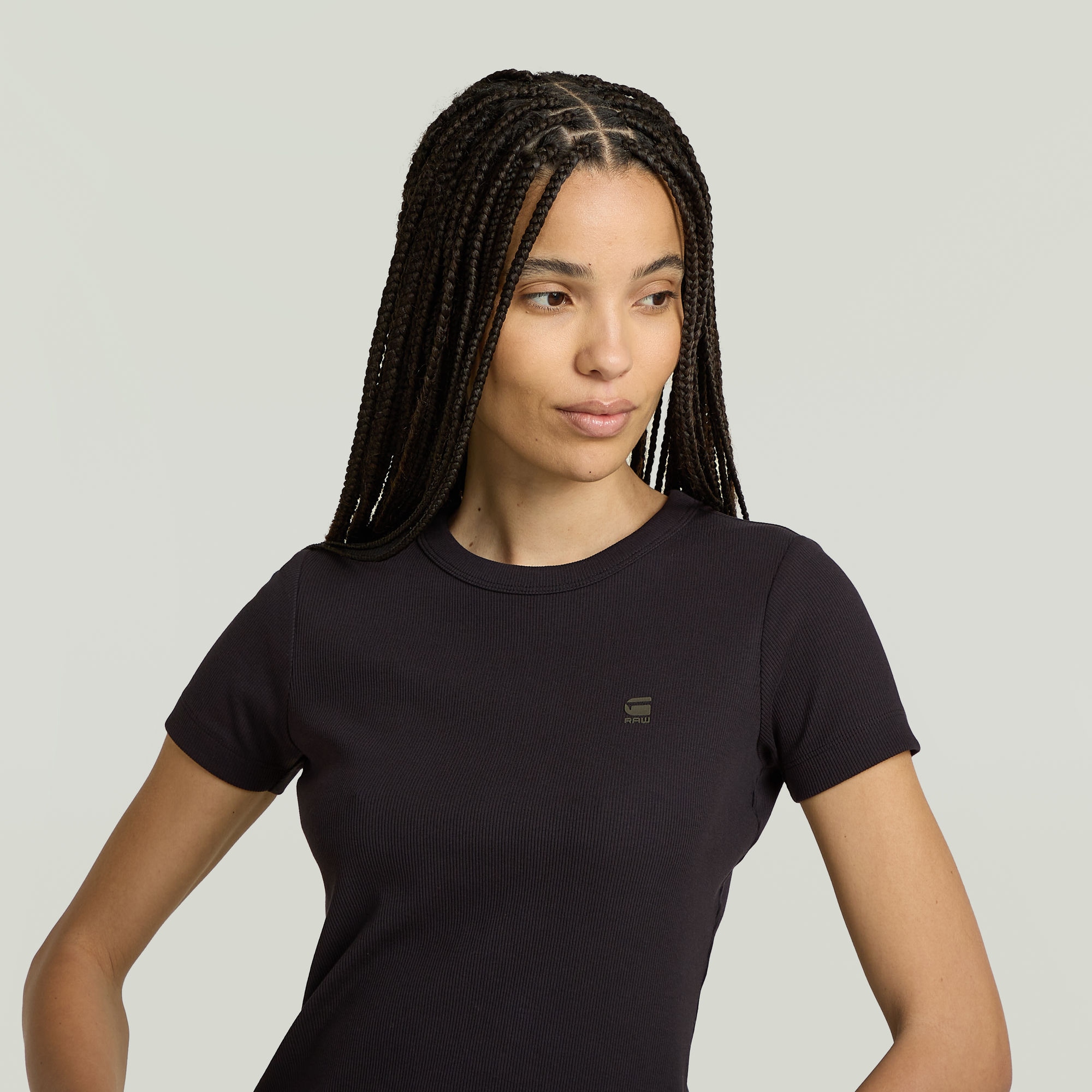 G-STAR T-Shirt "Rib Cap Sleeve", aus Rippjersey, Slim Fit günstig online kaufen