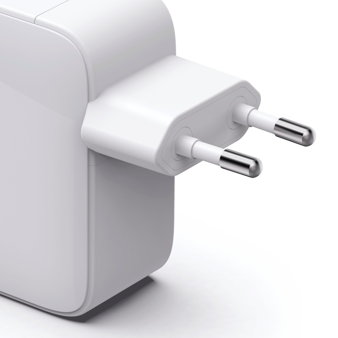 Hama Schnelllade-Gerät »Schnellladegerät mit ausziehbarem Ladekabel, 2x USB-C, 65 W, Weiß« Power Delivery, Fast Charge, GaN-Technologie, USB-C-Kabel integriert