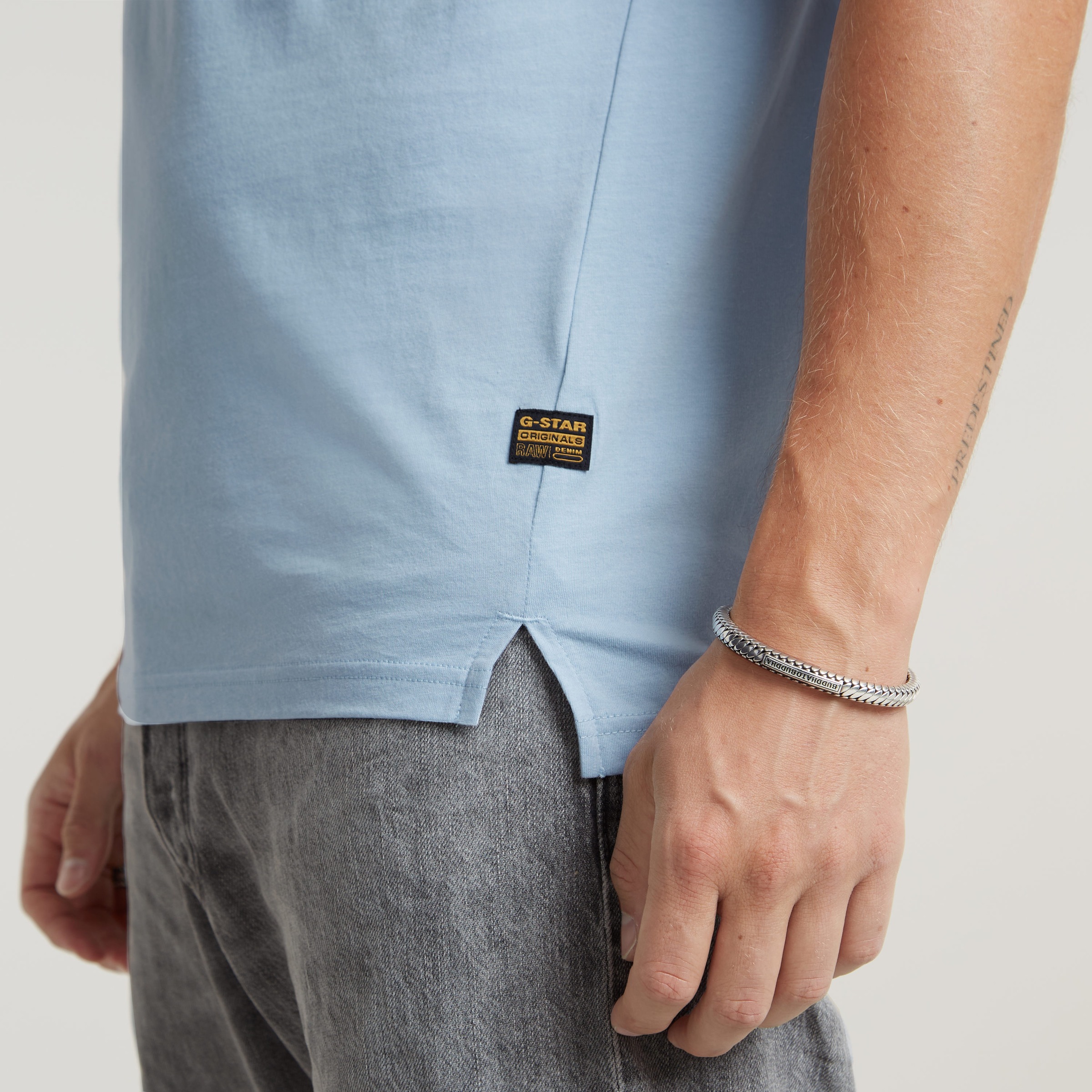 G-STAR T-Shirt »Nifous« Rundhals, mit Rippeinsatz