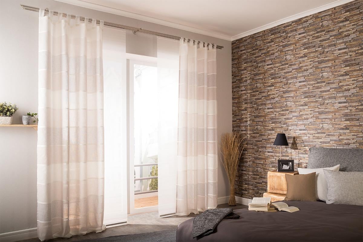 Wohnzimmer, HOMING Schlafzimmer kaufen Gardine Streifen, (1 St.), | BAUR »Lennardt«,