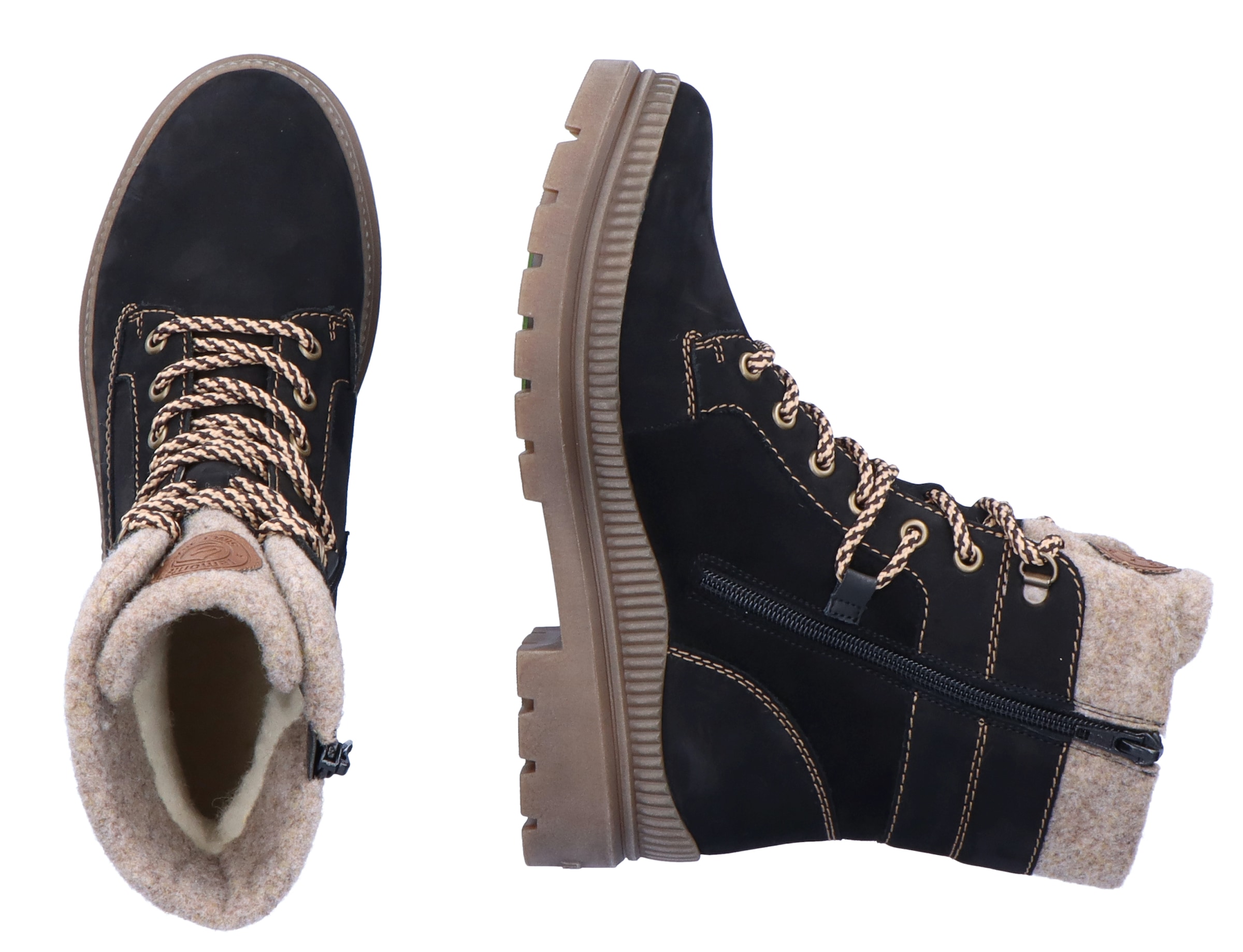 Remonte Winterboots, mit Textilbesatz am Kragen
