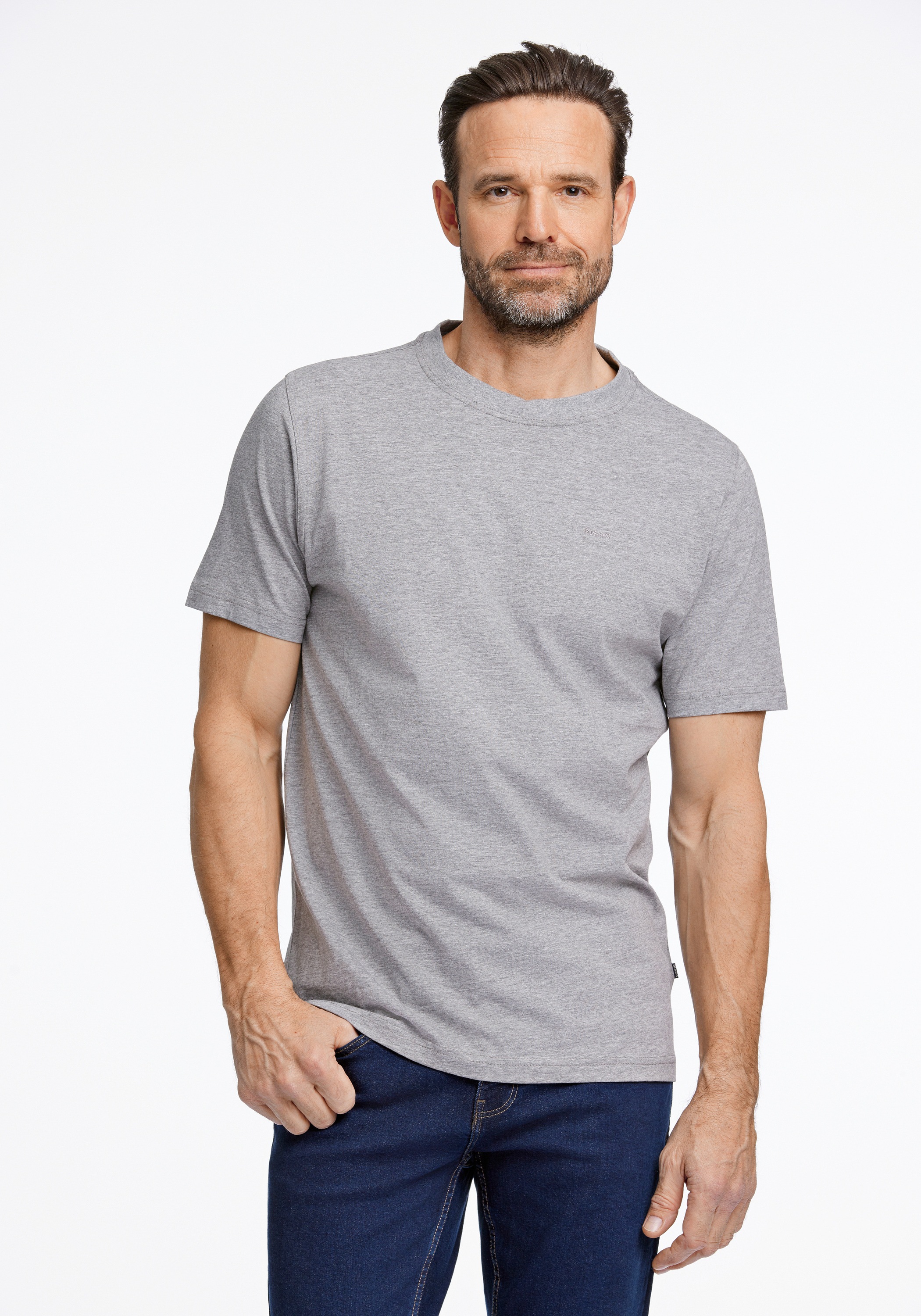 BISON Kurzarmshirt "T-Shirt (Kurzarm) Comfort Fit"