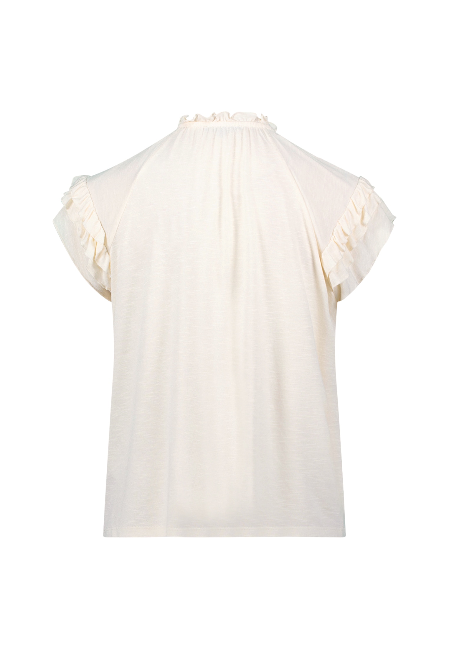 Zero Kurzarmshirt »zero Damen Shirt mit angeschnittenen Ärmeln«, (1 tlg.), Bindedetail