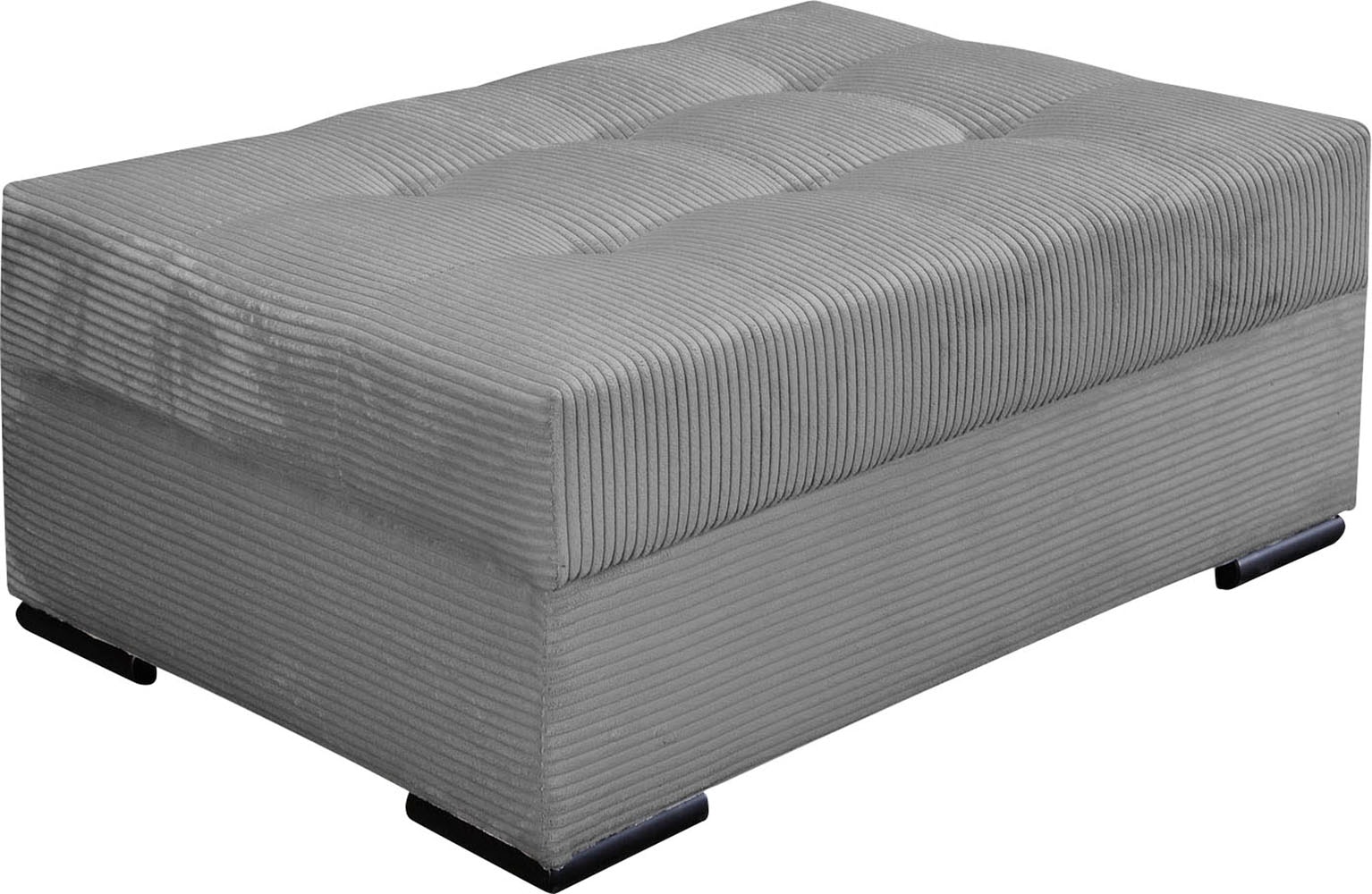 Hocker COLLECTION AB, B:98cm H:41cm T:68cm, grau, 100%polyester, Büro, Hocker, "Josy, B: 98 cm", individuell zu kombinieren, Federkern