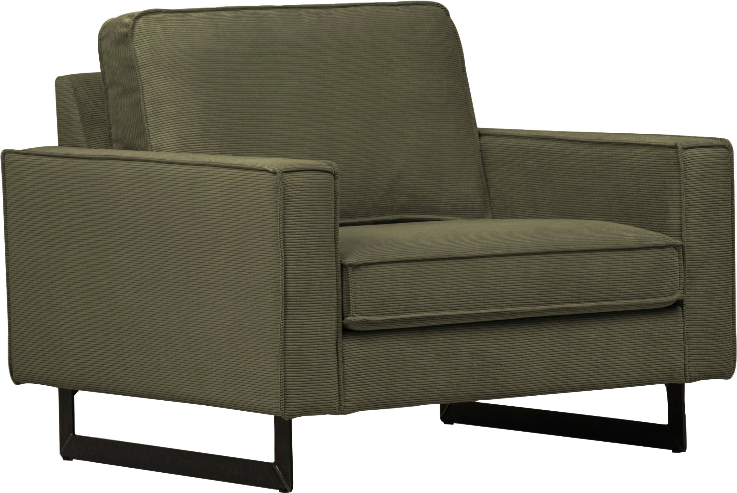Places of Style Loveseat »Pinto«, mit Keder, Metallfüßen und auch in Cord Bezug erhältlich