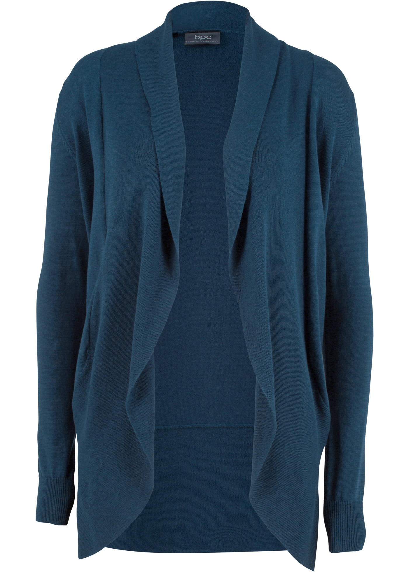 bonprix Strickjacke mit Wasserfallkragen und ohne Verschluss