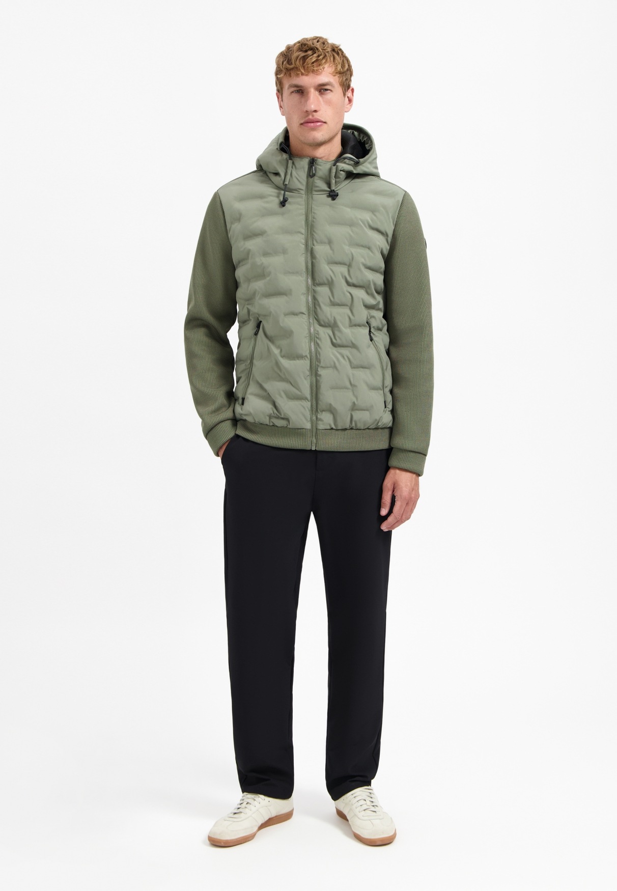 NO EXCESS Steppjacke »No Excess Jacke mit Strickärmeln«