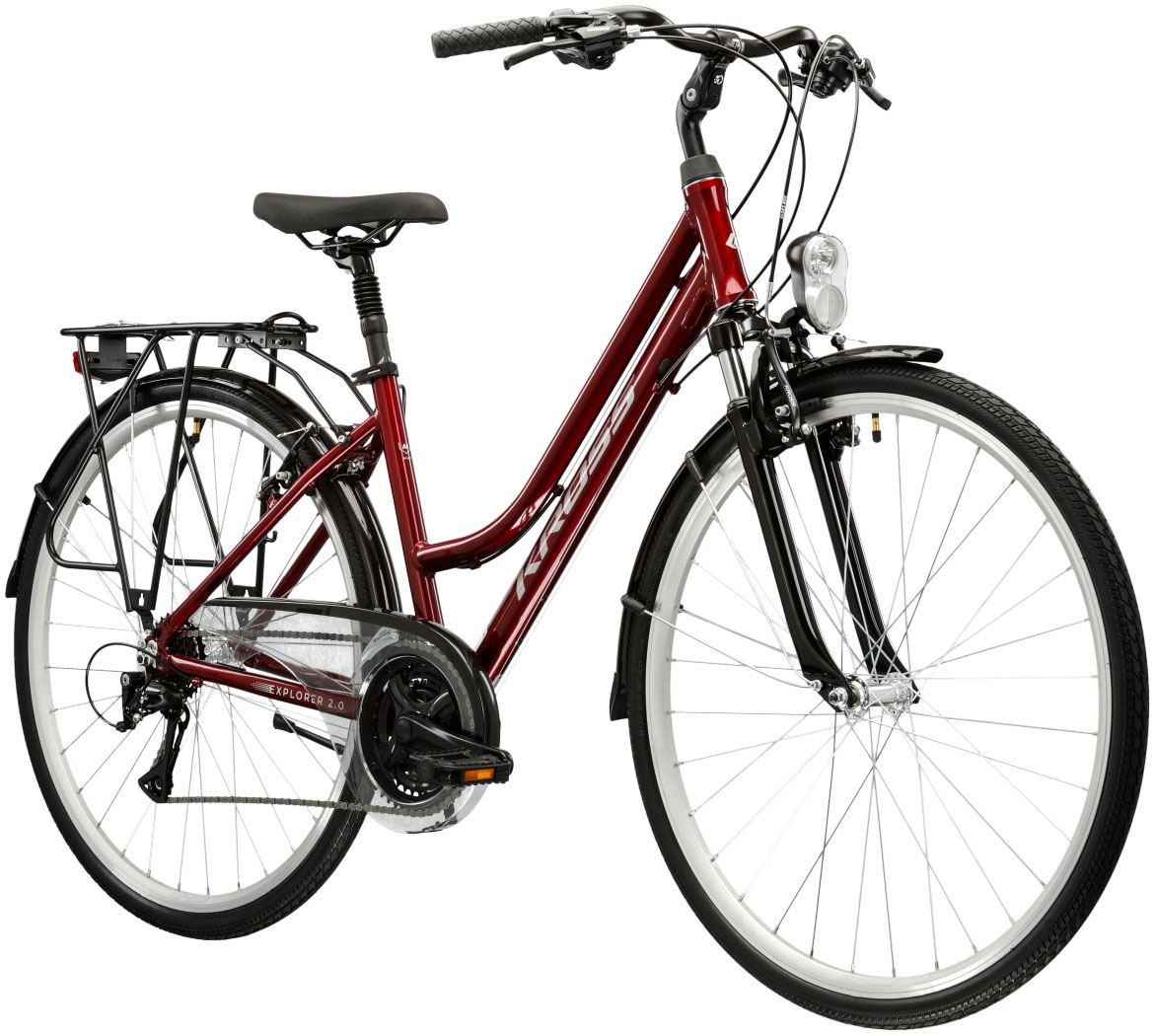 Kross Trekkingrad »Trekkingrad Explorer 2.0 rot 21 Gänge«, 21 Gang, Shimano, ACERA M3020 Schaltwerk