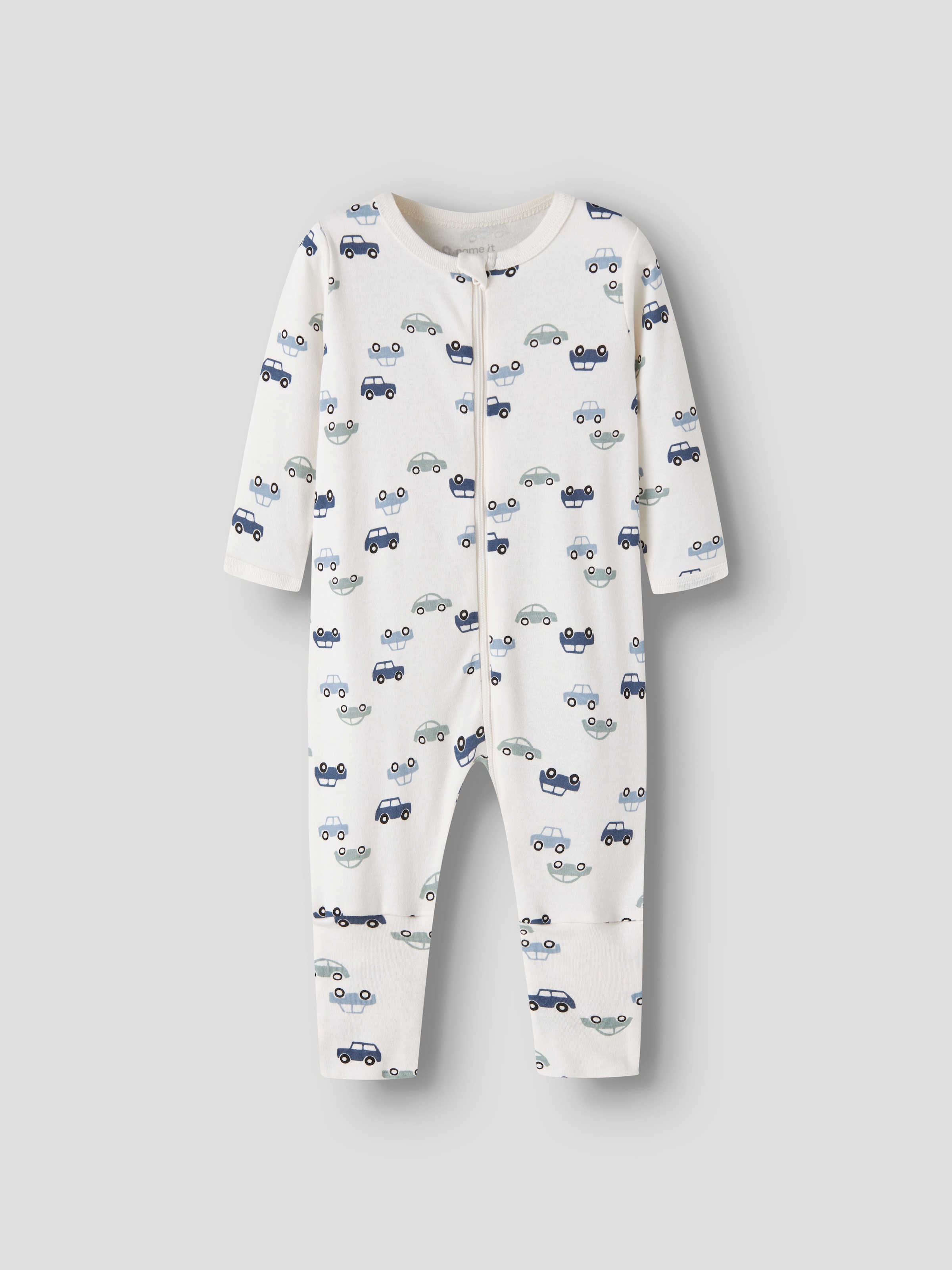 Name It Schlafanzug »NBMNIGHTSUIT 2P ZIP FF CAR NOOS« Packung, 2 aus Baumwolle, in Jersey-Qualität, pflegeleicht