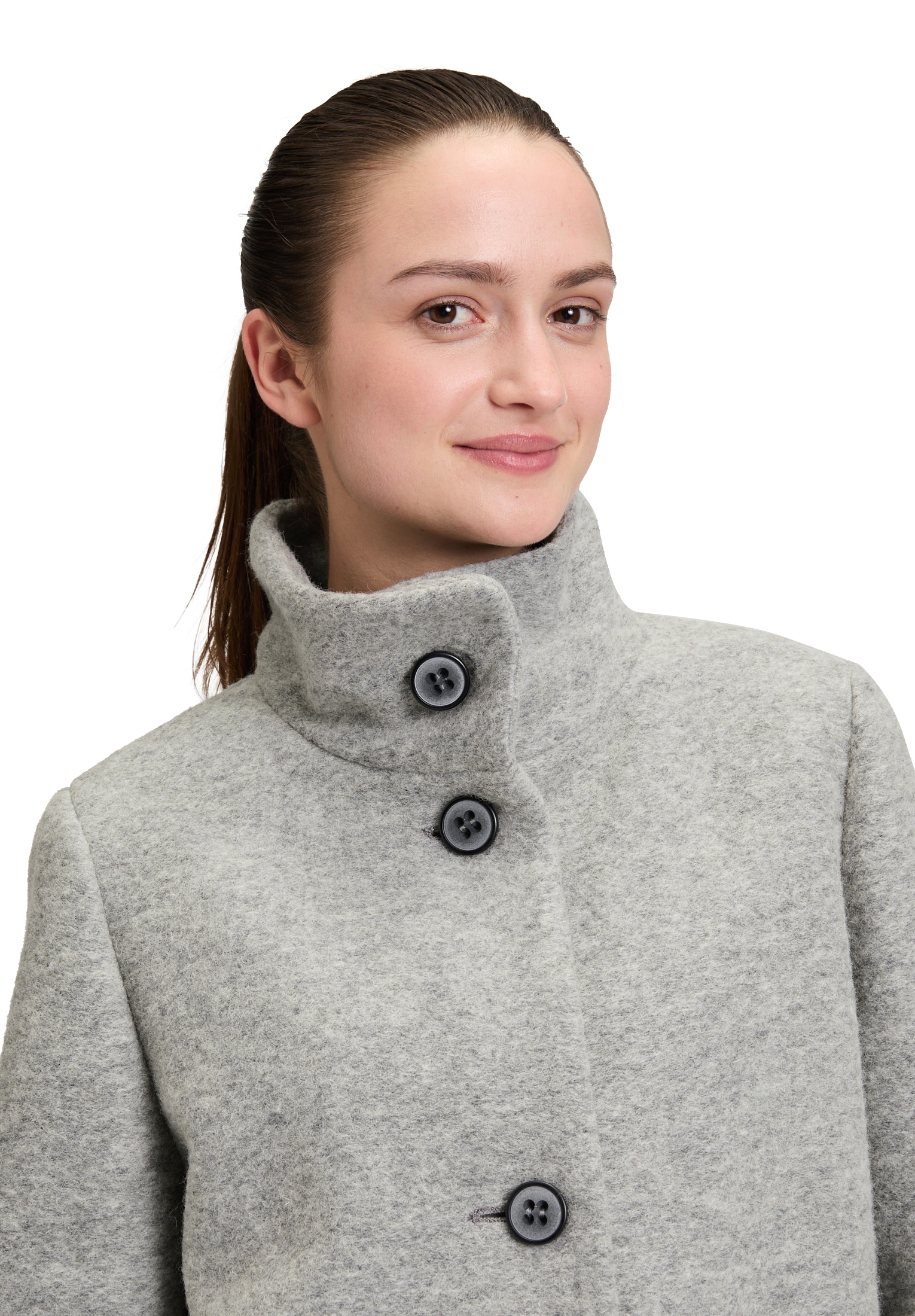 Amber & June Kurzjacke »Amber & June Damen Kurzmantel mit Stehkragen«