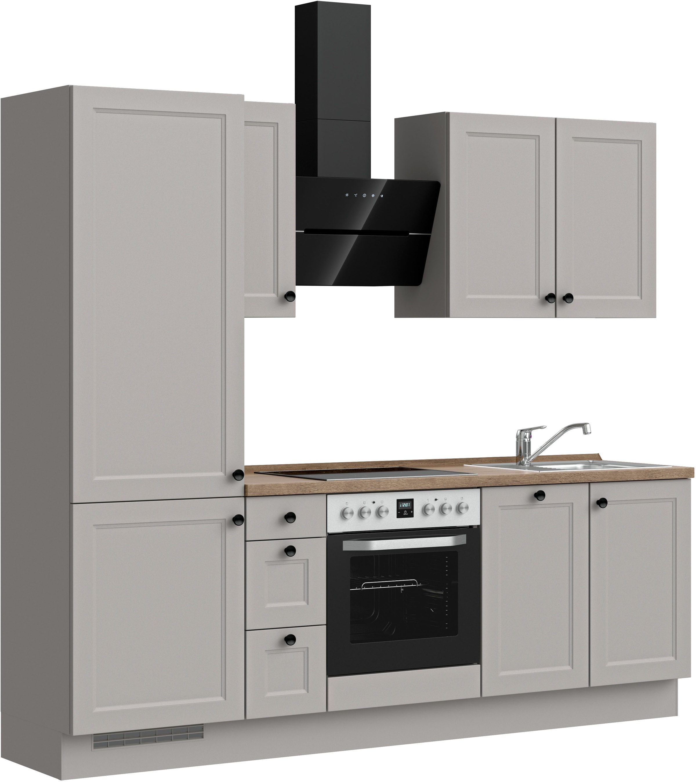 nobilia® Küchenzeile »"Cascada II"«, vormontiert, Breite 240 cm, Ausrichtung wählbar, wahlw. mit E-Geräten