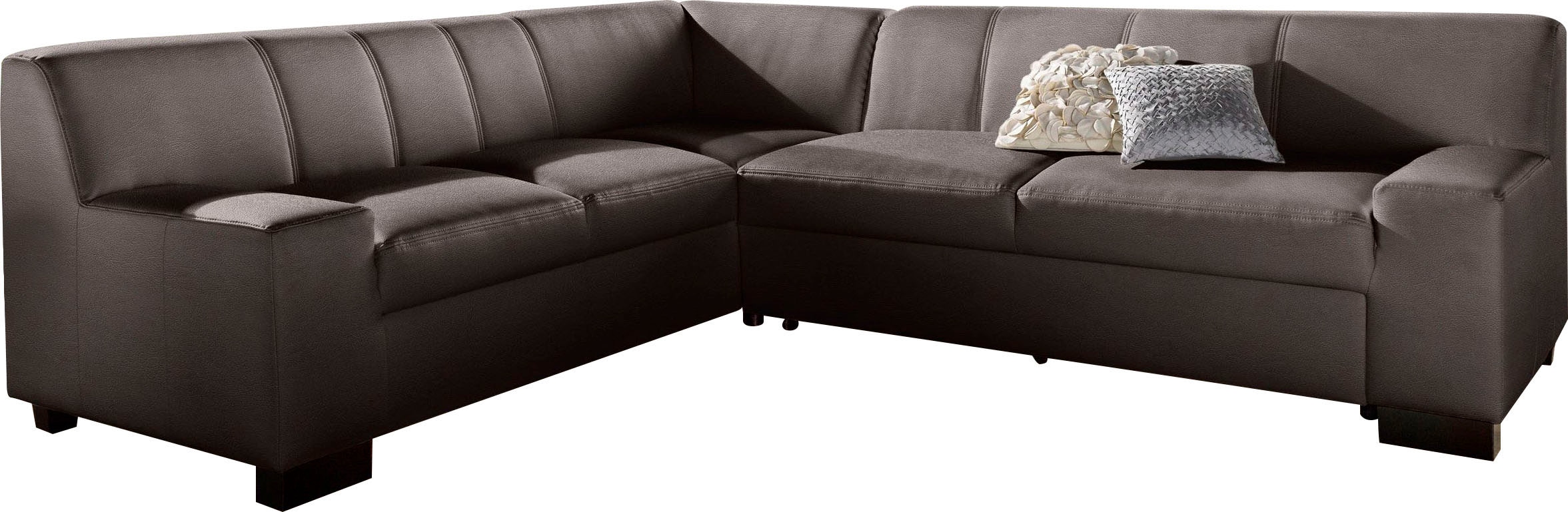 DOMO collection Ecksofa "Norma Top, elegant und modern, flache Armlehnen, L günstig online kaufen