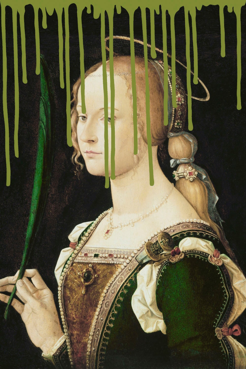 queence Acrylglasbild "Frau mit Farbklecks" Bilder von Frauen  Formen  Frau günstig online kaufen