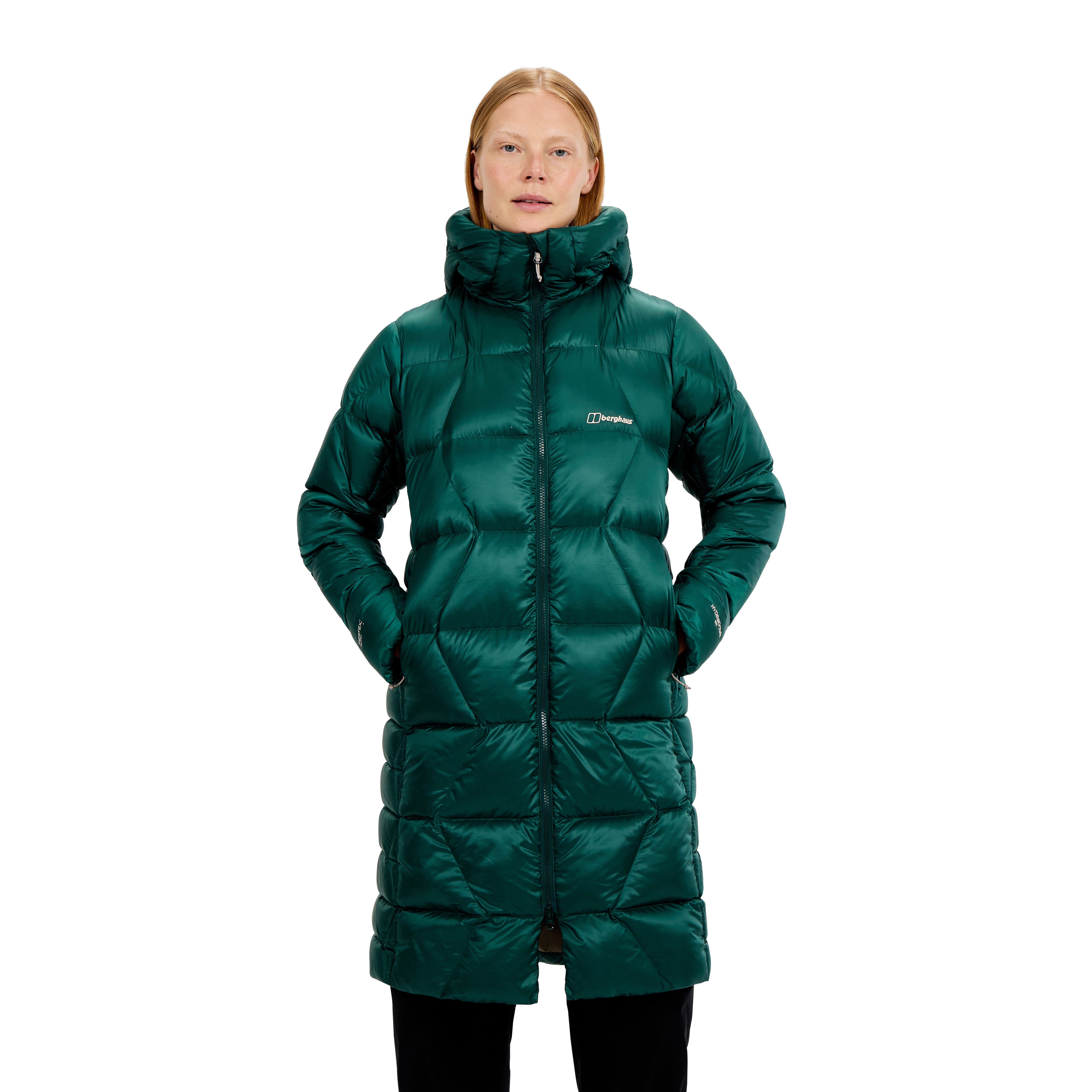 Berghaus Daunenjacke "EXPLORER LONG DOWN JACKET" mit verstellbarer Kapuze, aus Pertex Quantum-Material
