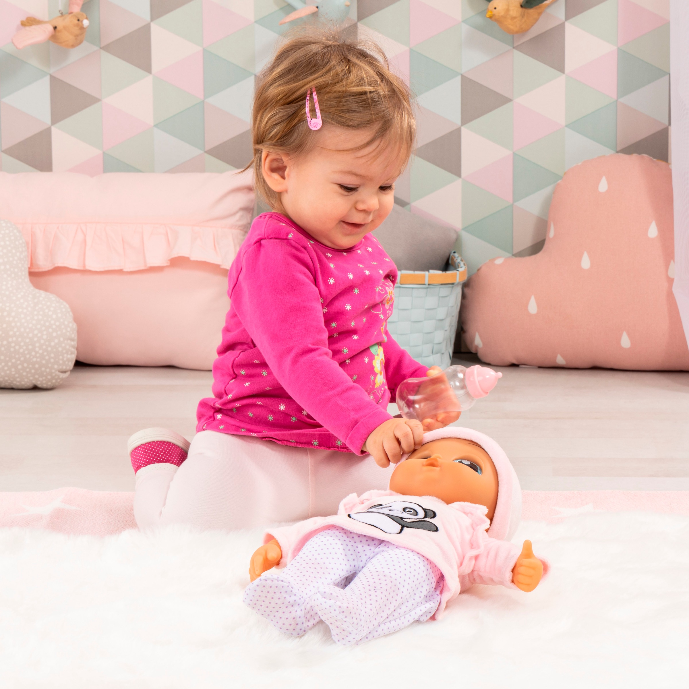 Bayer Babypuppe »I Baby Interactive, 38 cm«, (3 tlg.)