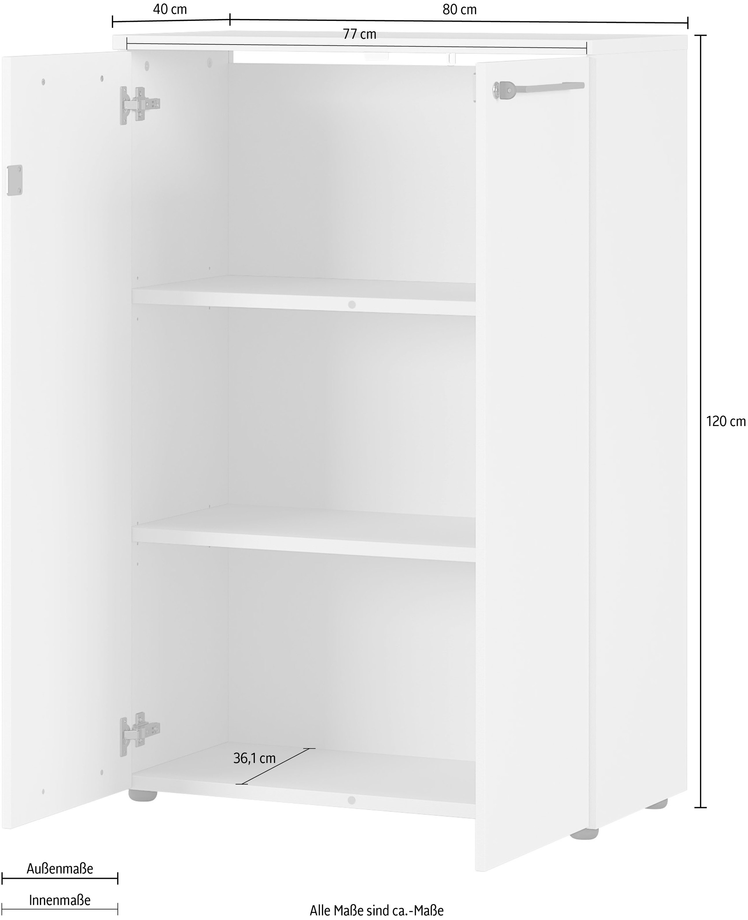 GERMANIA Aktenschrank »GW-Agenda«, opt. mit Schublade, Maße 80x120 cm, Made in Germany