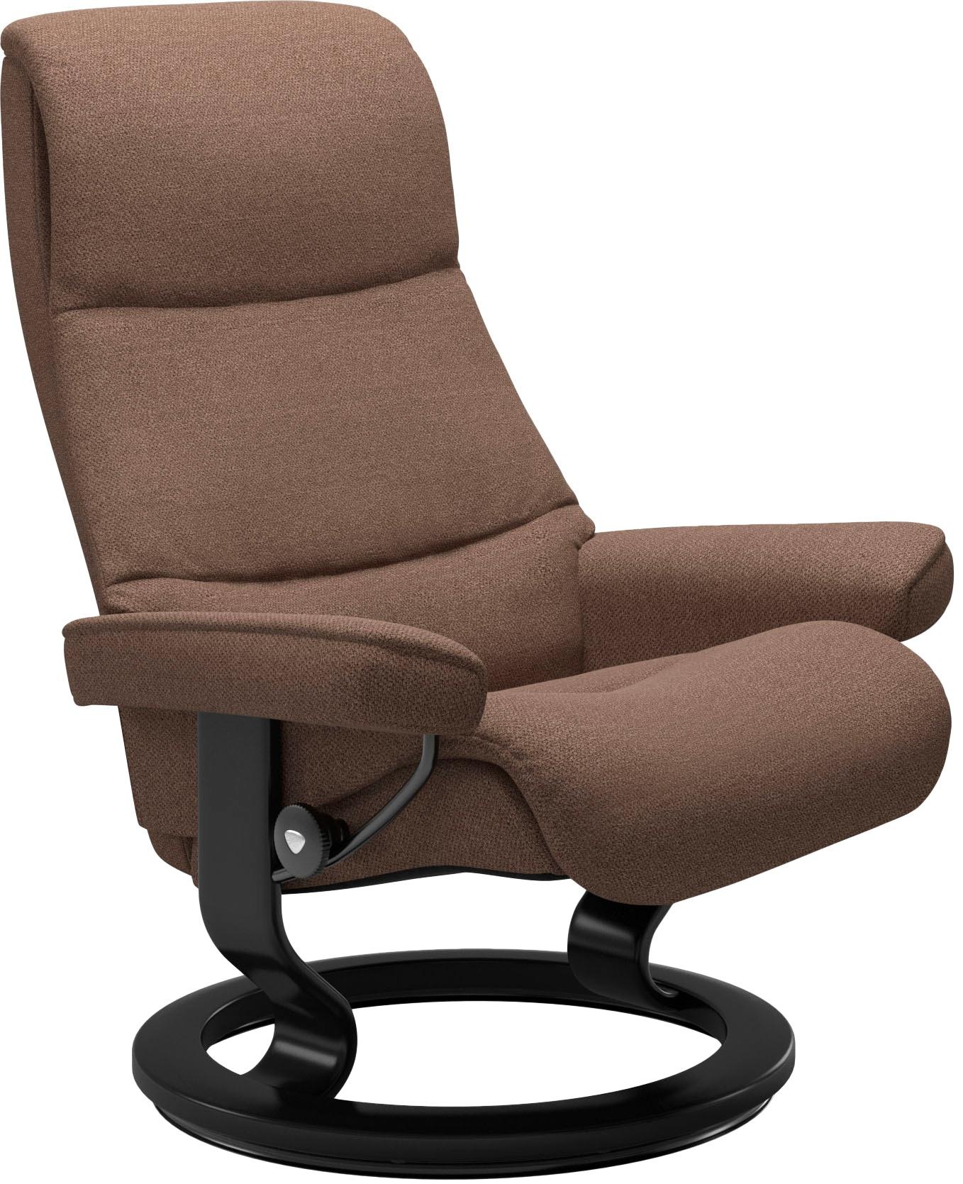 Stressless® Relaxsessel »View«, (Set, Relaxsessel mit Hocker), mit Classic Base, Größe M,Gestell Schwarz