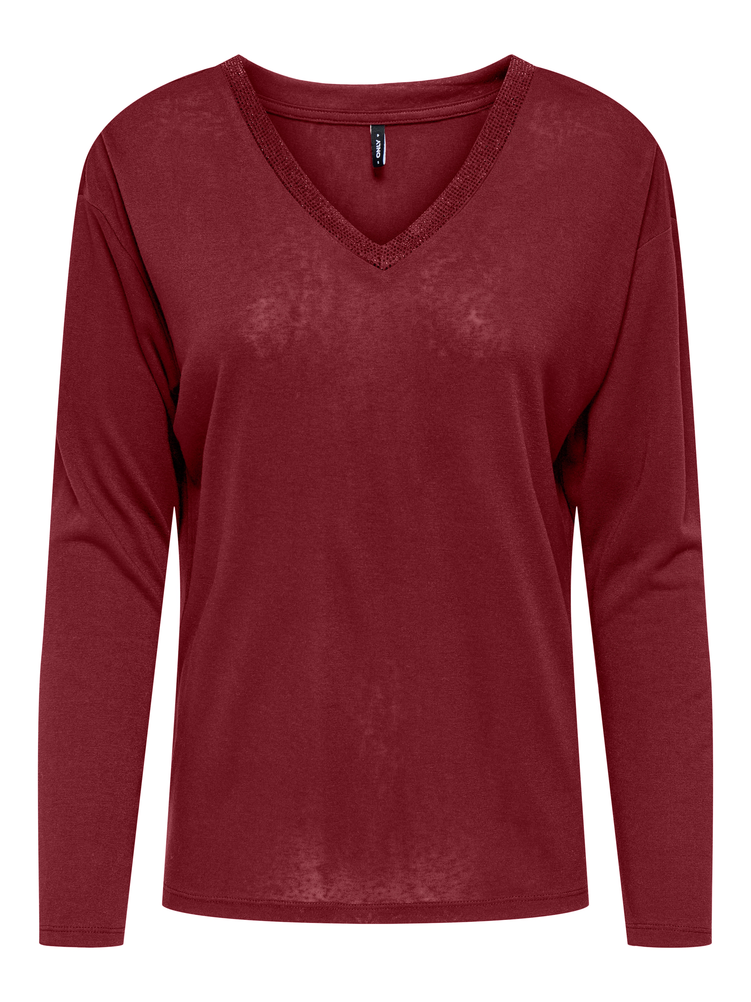 ONLY Langarmshirt "ONLHENRIETTA L/S V-NECK SHINE TOP JRS" günstig online kaufen