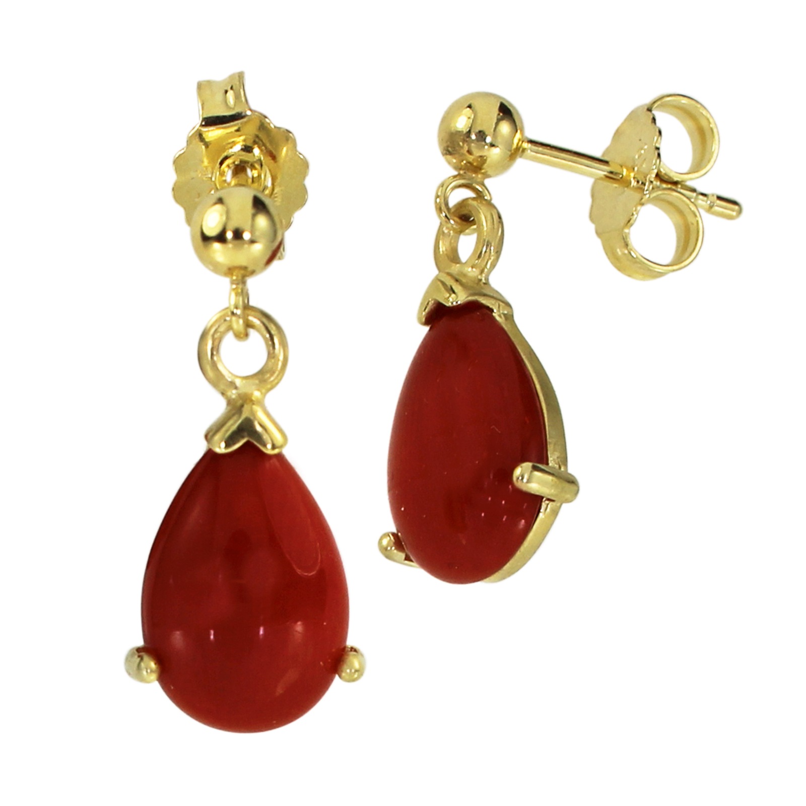 OSTSEE-SCHMUCK Damen Paar Ohrhänger "Ostsee-Schmuck Ohrhänger Meret Ohrhänger Meret", 21 x 9mm, Gelbgold 333, gelb, Gelbgold 333, Ohrringe