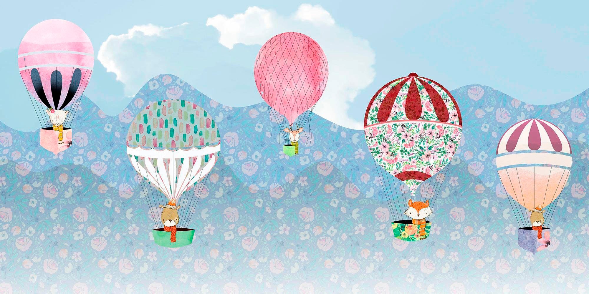 Komar Vliestapete »Happy Balloon«, 500x250 cm (Breite x Höhe), Vliestapete, 100 cm Bahnbreite