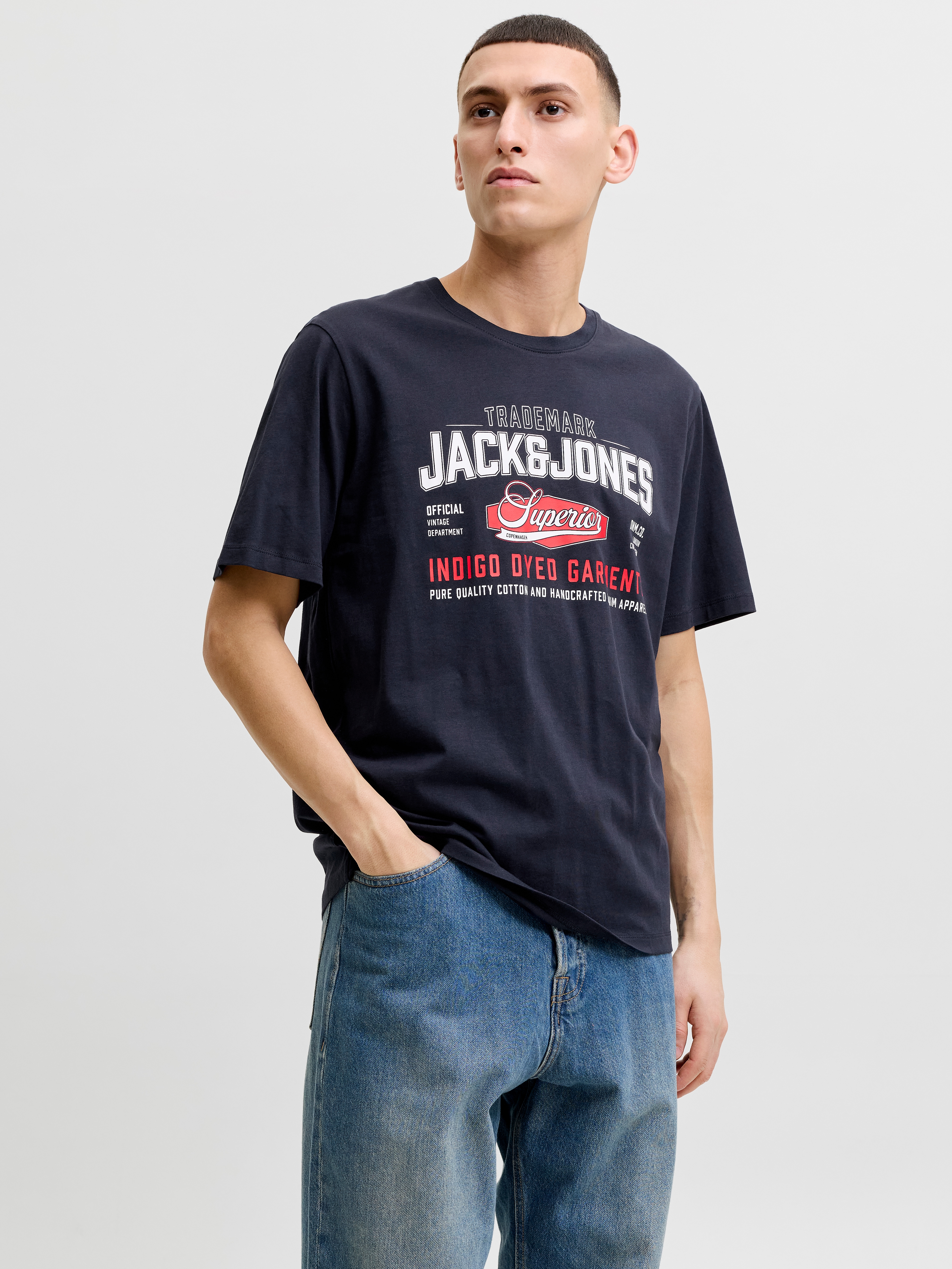 Jack & Jones "JJELOGO TEE SS O-NECK 2 COL AW26 SN" Baumwolle, regular fit