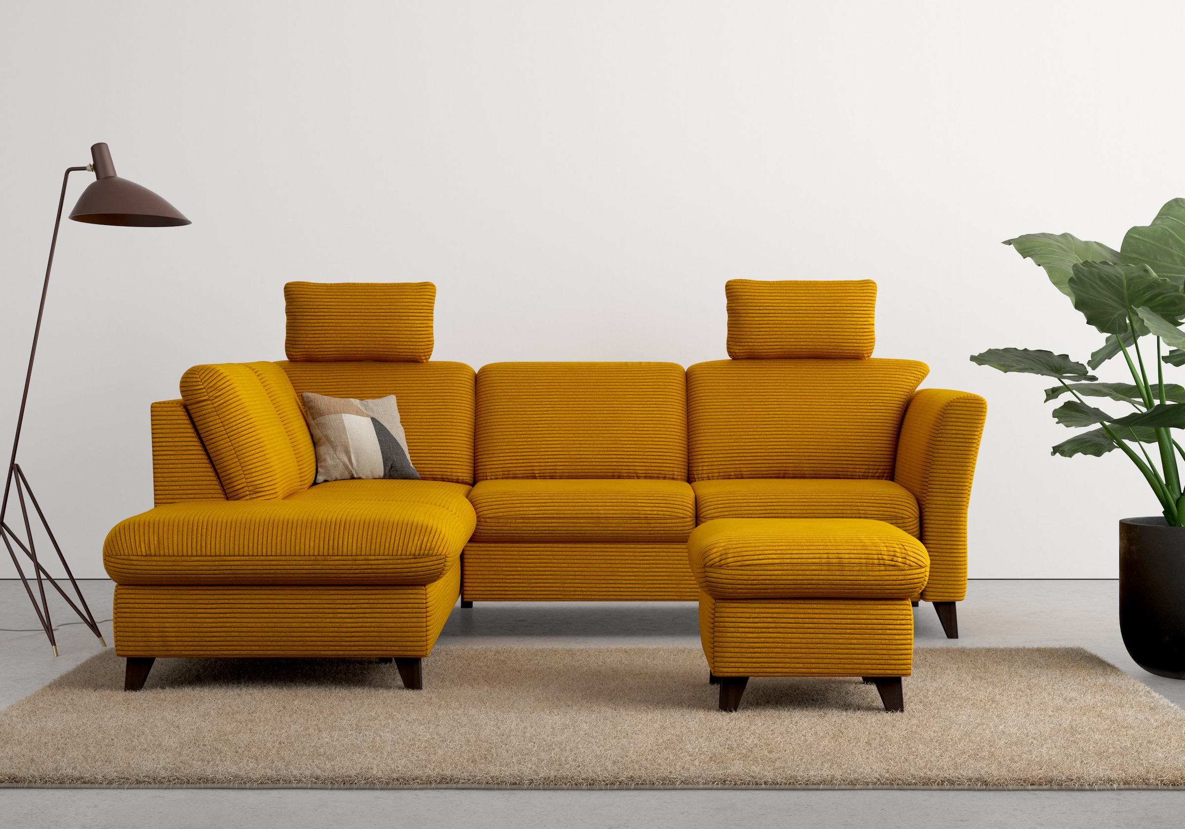 Home affaire Ecksofa "Trelleborg L-Form" wahlweise mit Bettfunktion und Bet günstig online kaufen