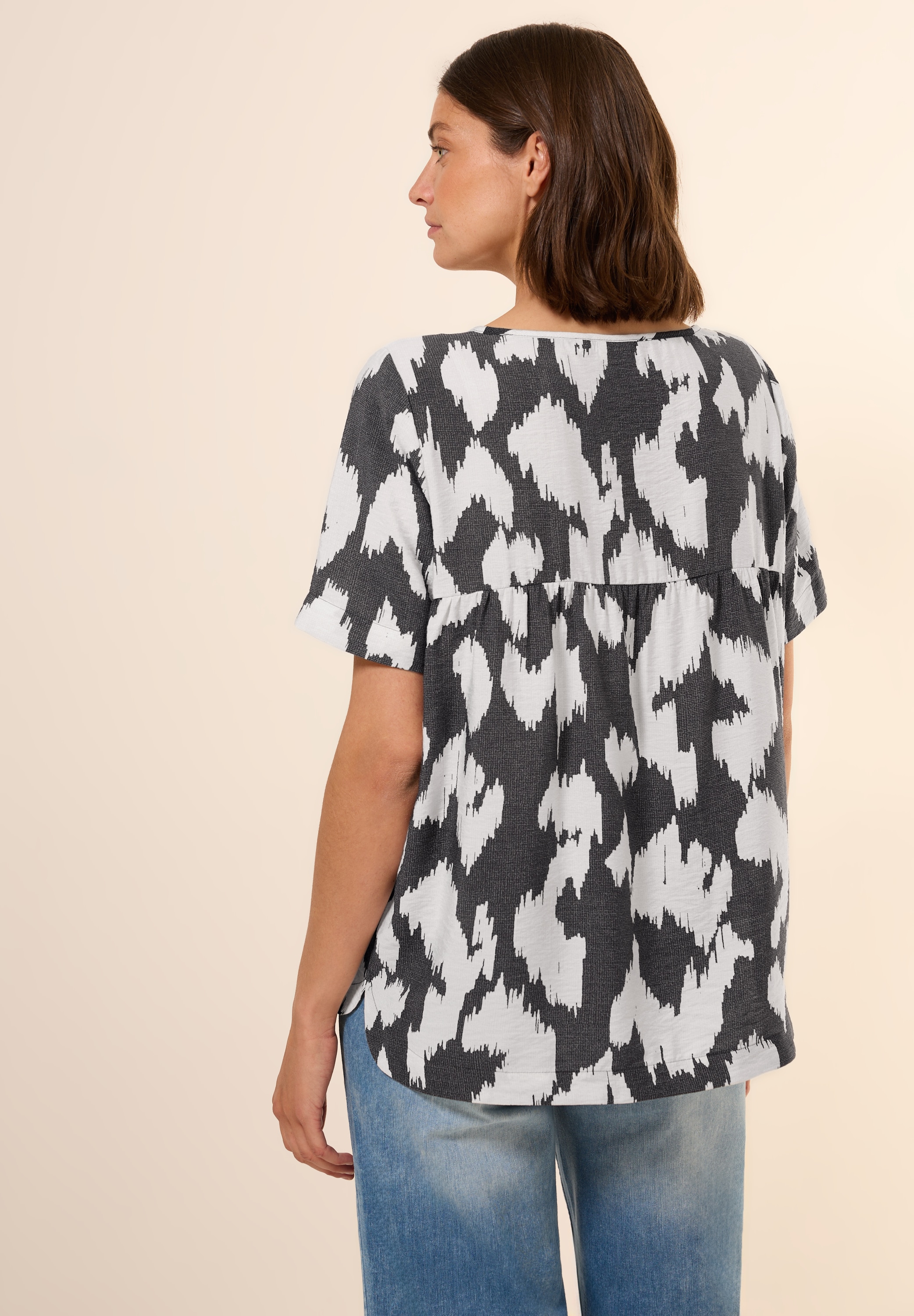 Cecil Shirtbluse, mit Rundhalsausschnitt