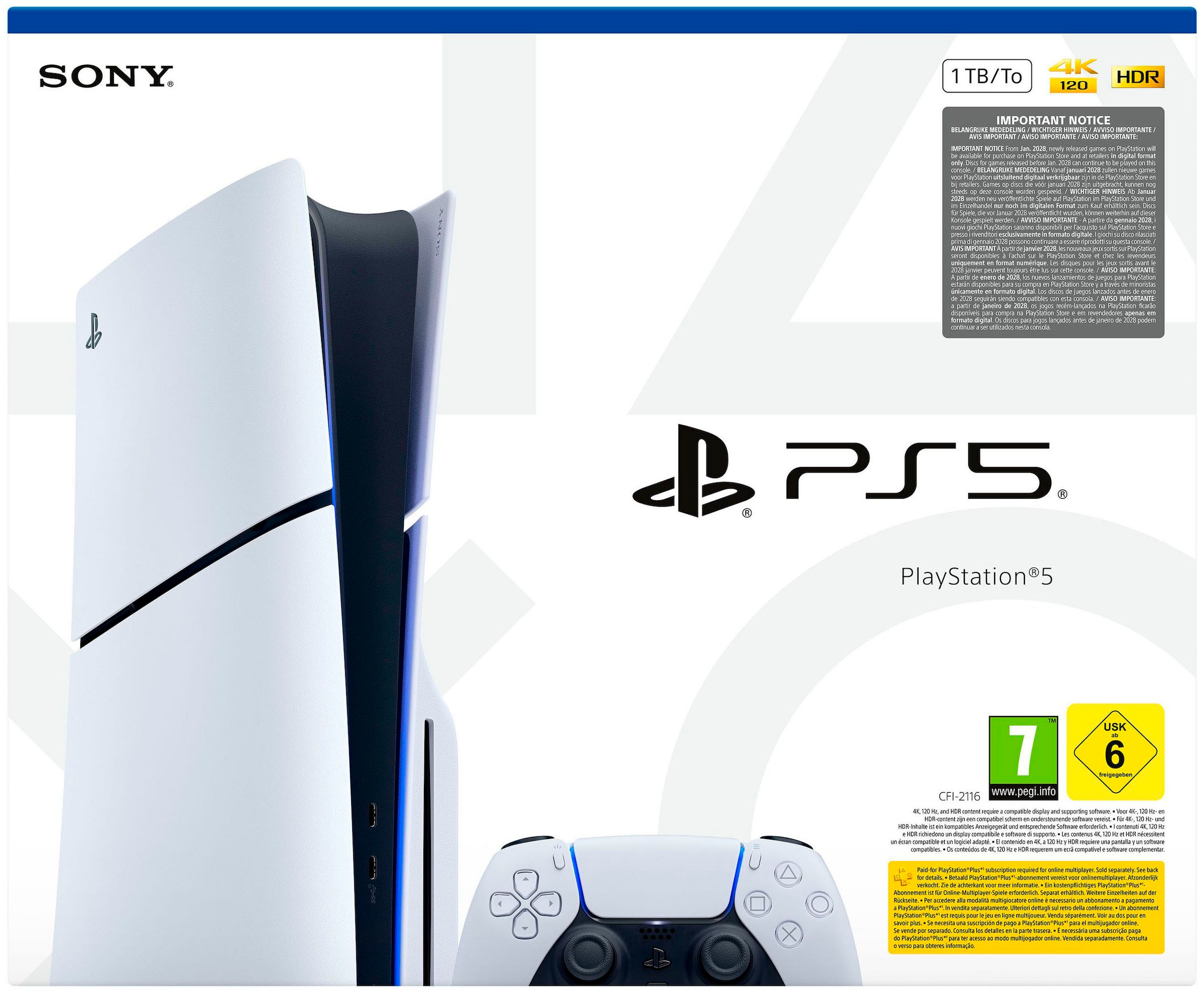 PlayStation 5 Konsolen-Set »PS5 Disk Edition (Slim) inkl. NBA 2K27« 1.000 GB 1 TB
