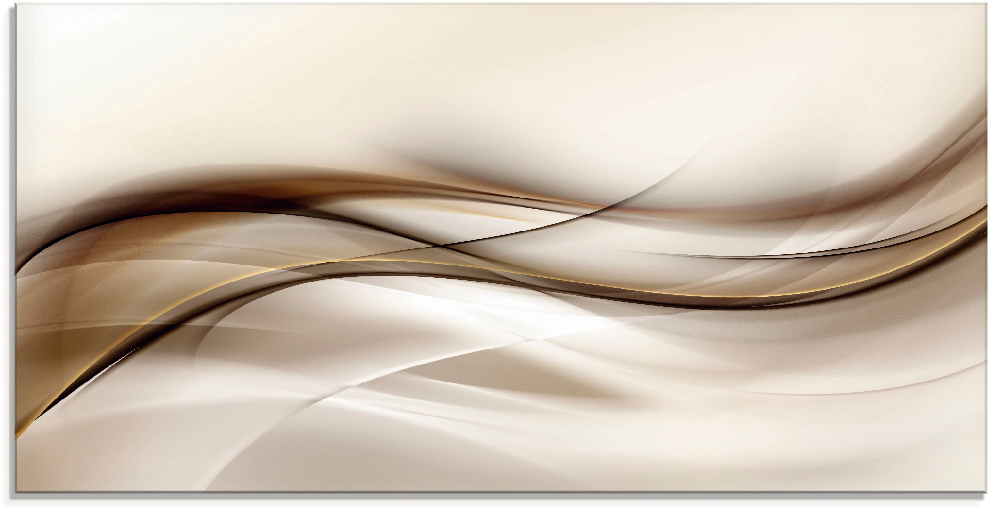 Artland Glasbild "Braune abstrakte Welle", Muster, (1 St.)