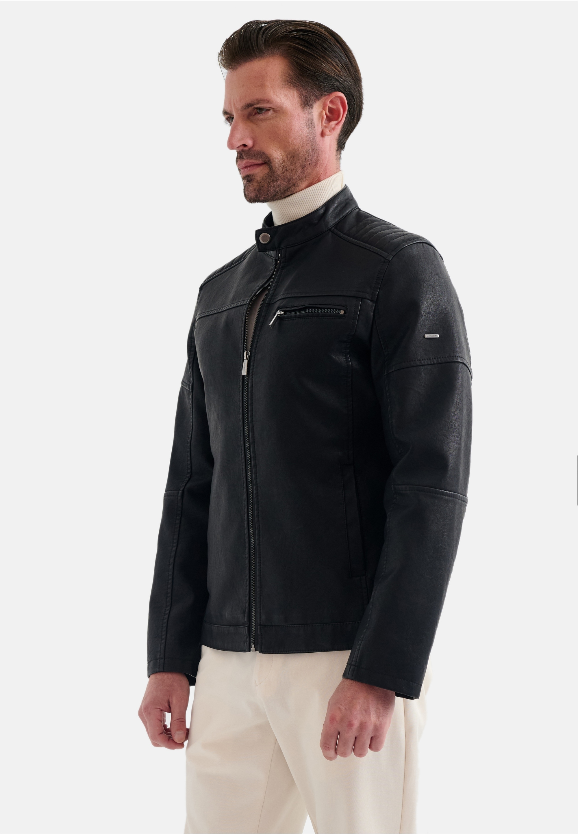 Pierre Cardin Lederjacke, aus Kunstleder