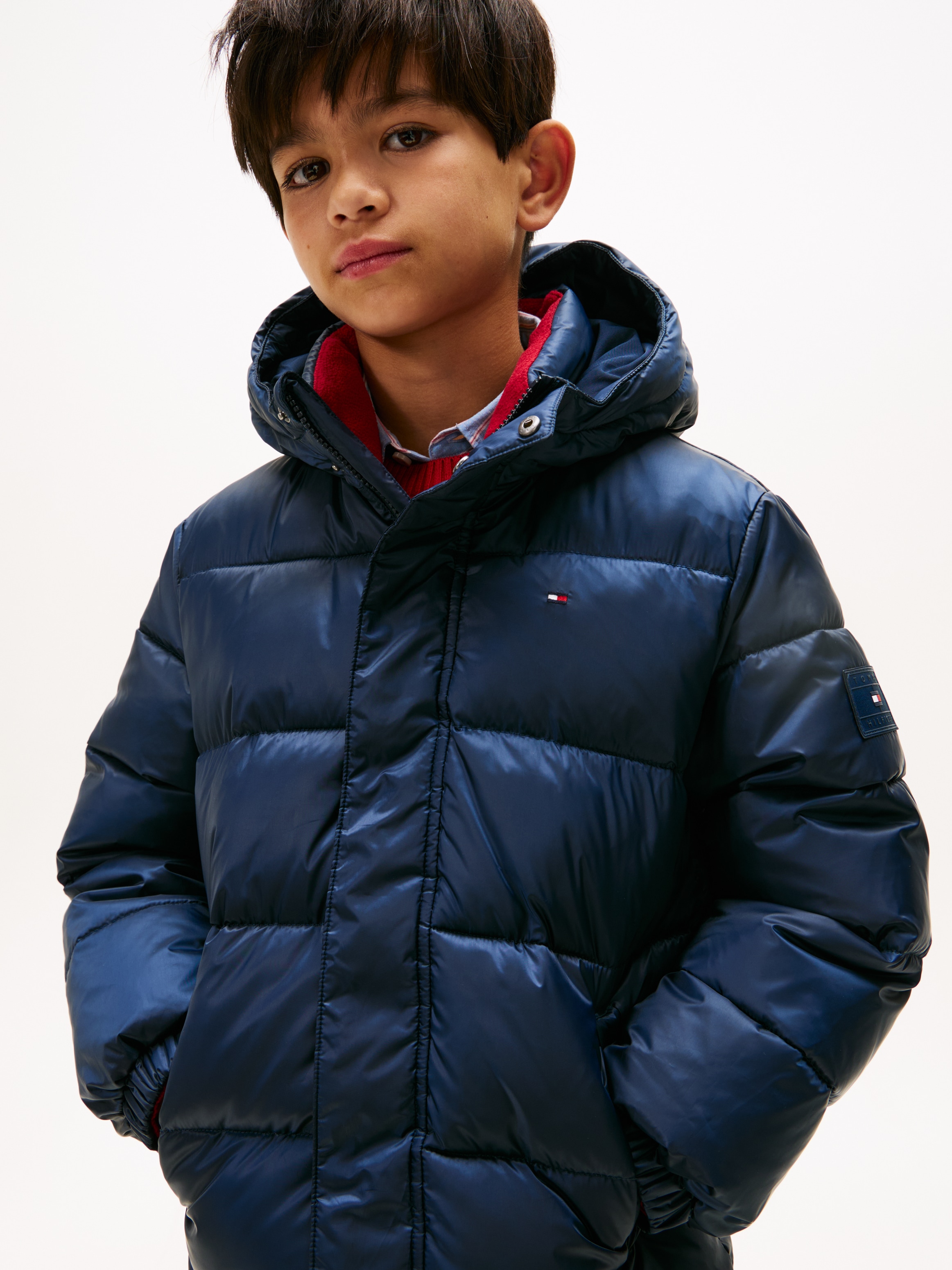 Tommy Hilfiger Steppjacke "ESSENTIAL PADDED PARKA" mit Kapuze Kinder bis 16 Jahre
