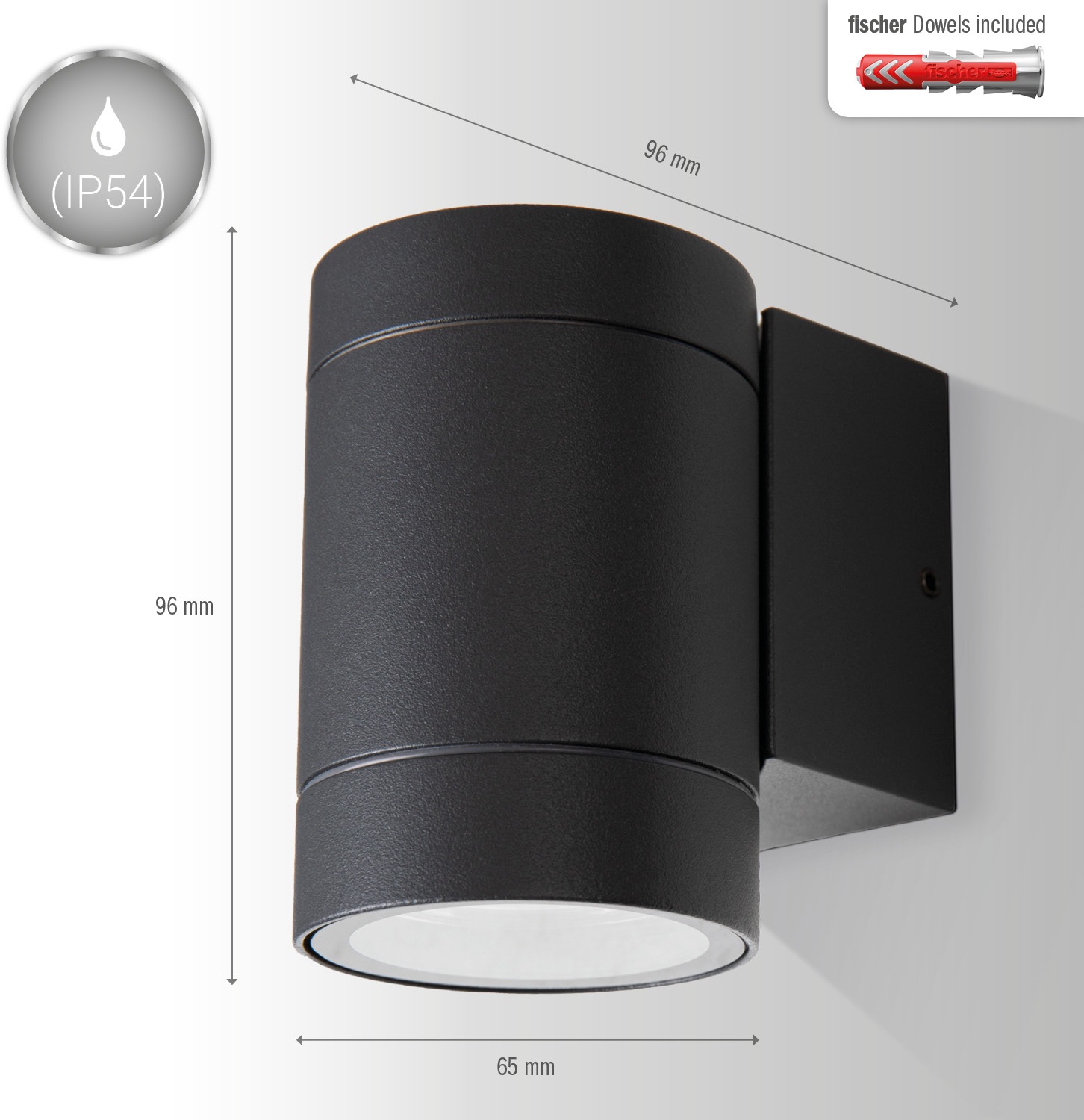 Paco Home LED Außenwandleuchte »LUSIWA«, Schutzart IP54