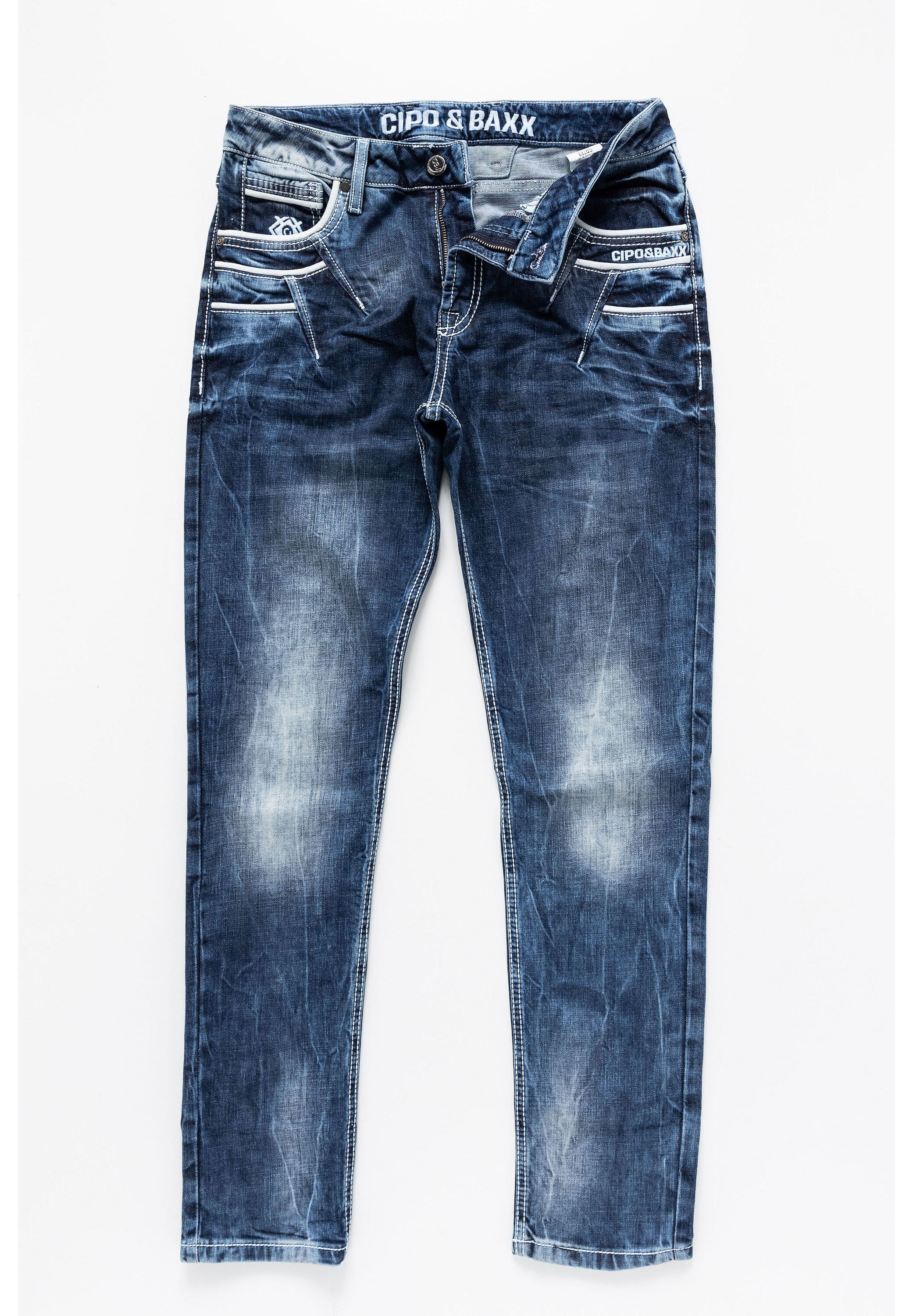 Cipo & Baxx Slim-fit-Jeans »Cipo & Baxx Jeans« im washed Look