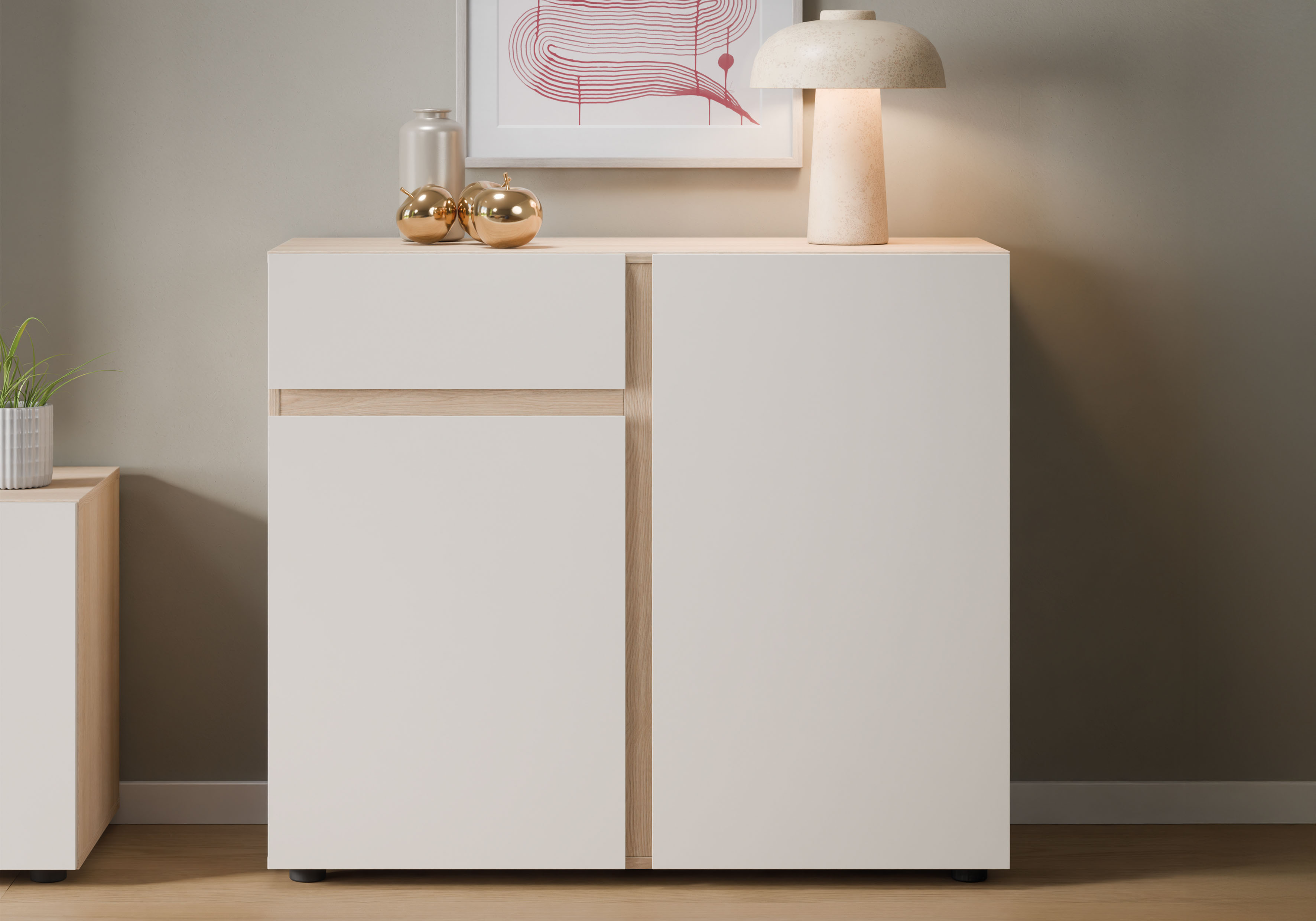 Home affaire Sideboard "TAVERA" Sideboard Breite 100 cm, modern, grifflos, viel Stauraum