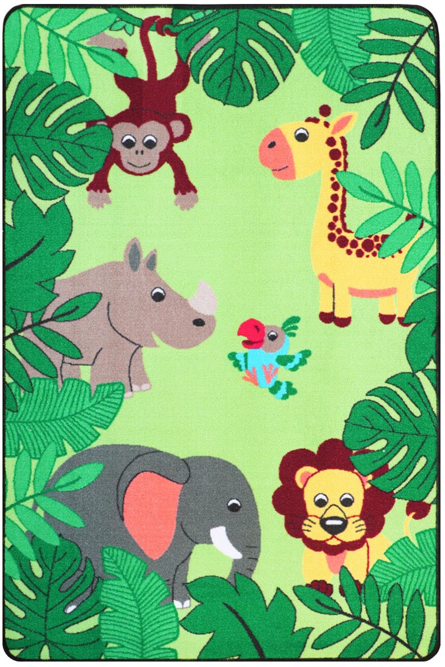Kinderteppich »JUNGLE«, rechteckig, Motiv Dschungel Tiere, Kinderzimmer
