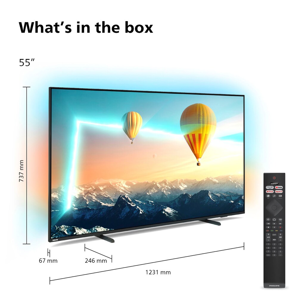 Philips LED-Fernseher »55PUS8007/12«, 139 cm/55 Zoll, 4K Ultra HD, Android TV-Smart-TV