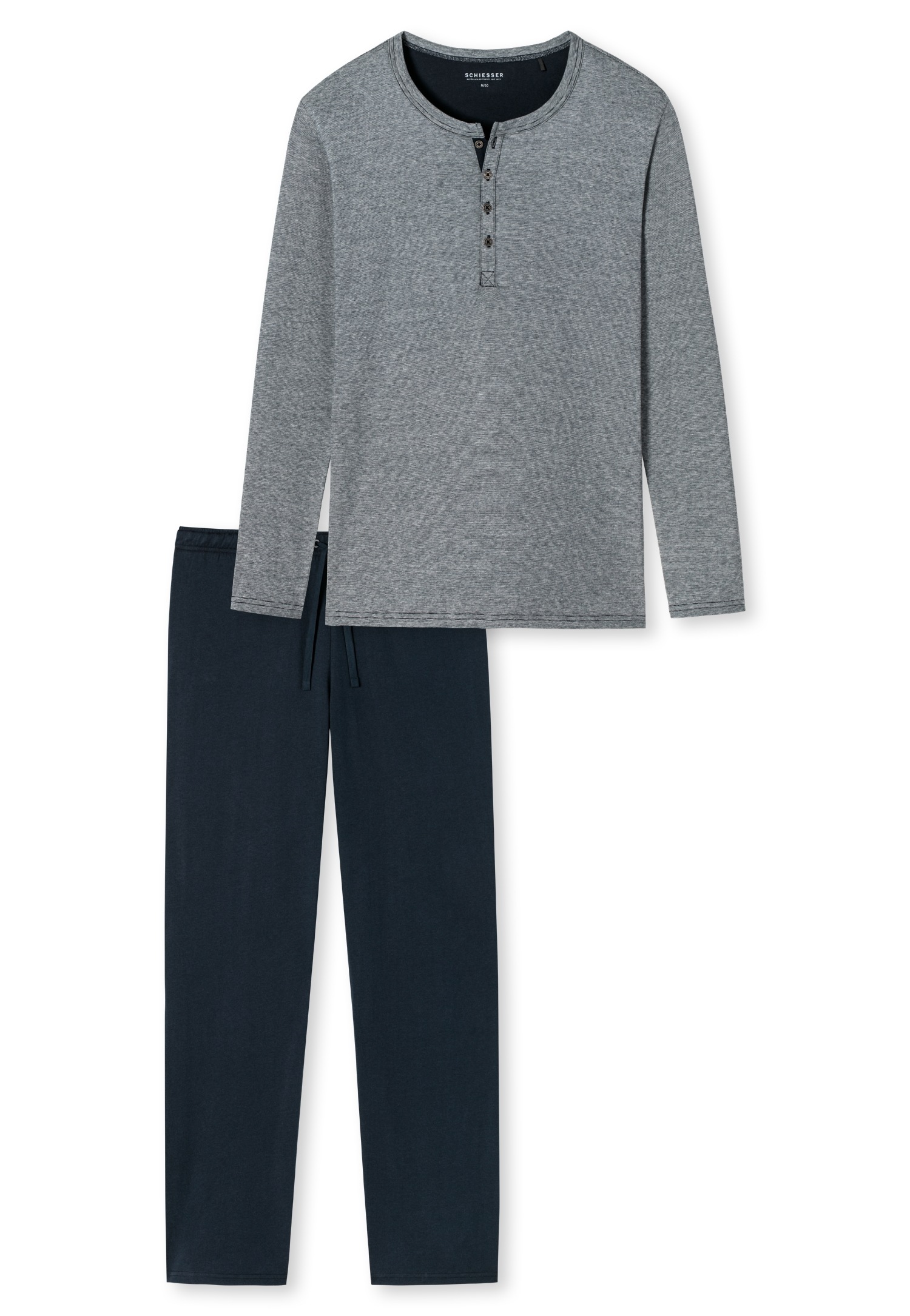 Schiesser Pyjama "selected premium inspiration", 2 Stk. mit praktischer Kno günstig online kaufen