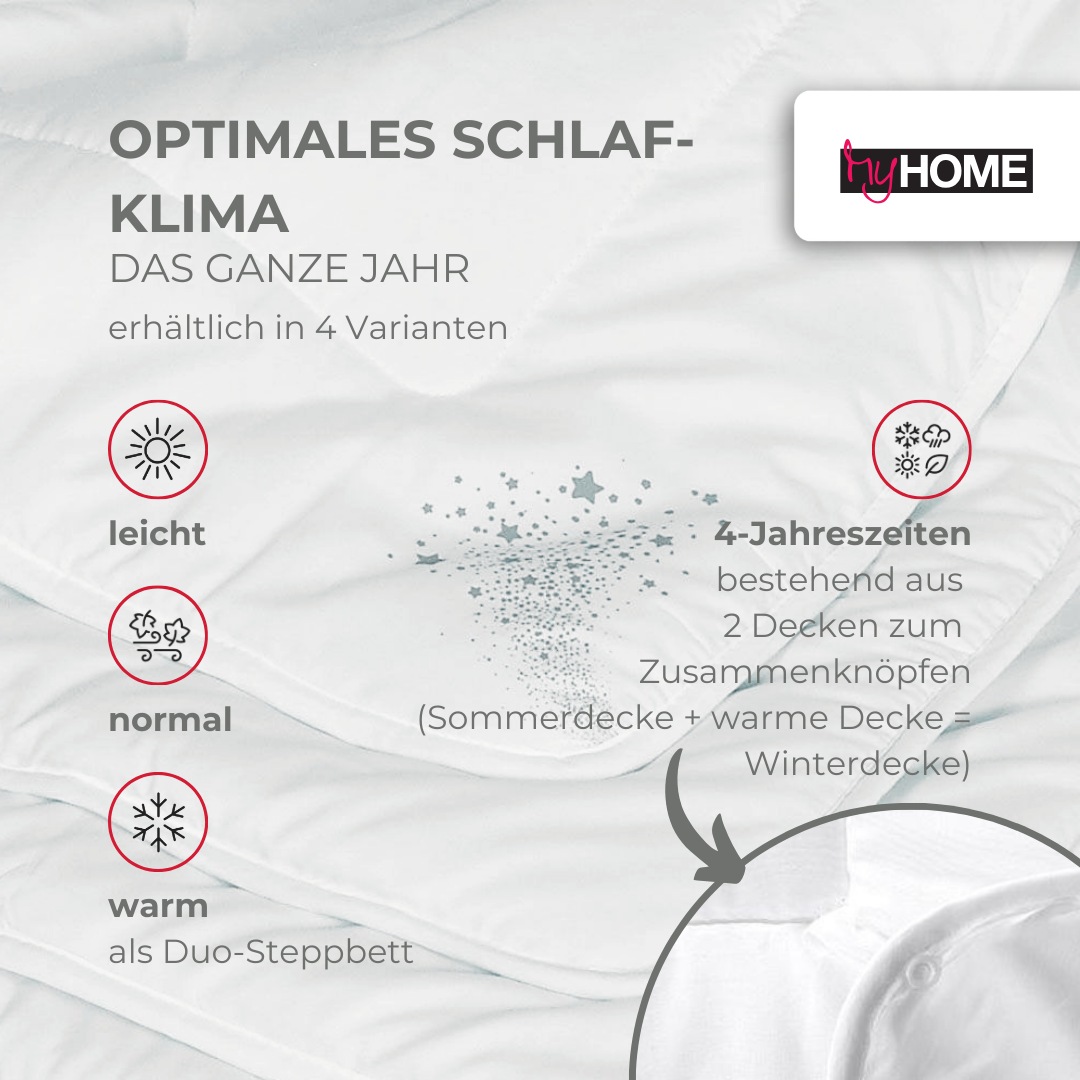 RIBECO Kunstfaserbettdecke »Jan«, warm, (1 St.), normal, Bezug: Polyester, (1-tlg), Unschlagbares Preis- / Leistungsverhältnis!
