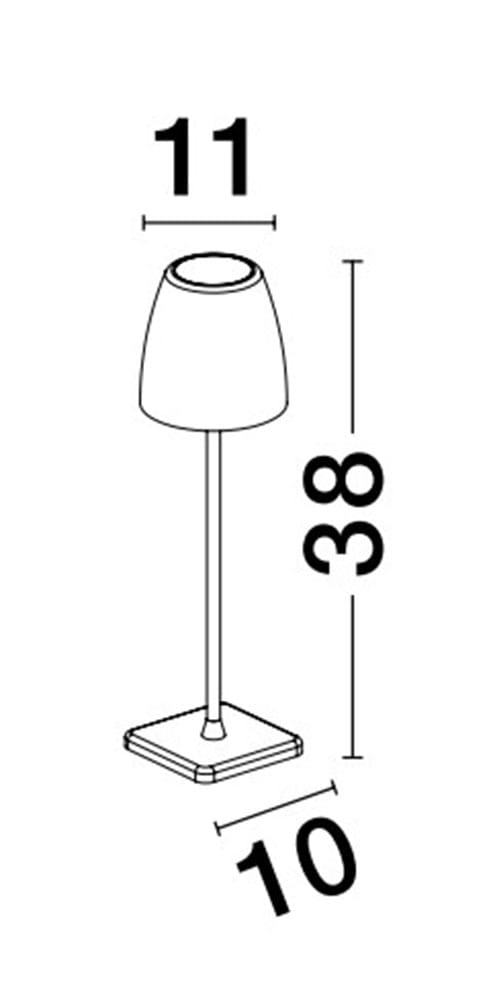 Nova Luce Außen-Tischleuchte »COLT« LED-Modul 1 Stk. Warmweiß Dimmbar