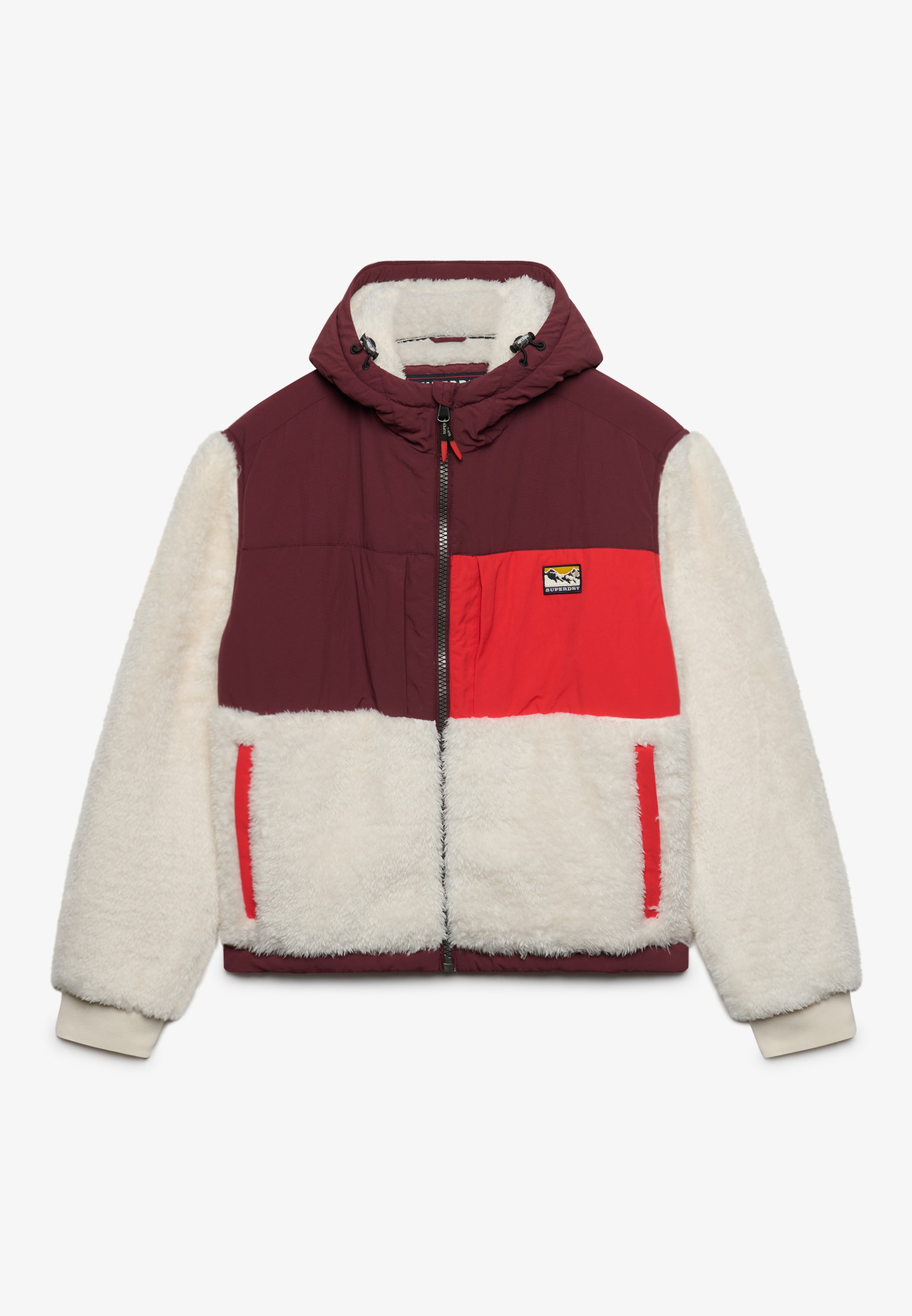 Superdry Hybridjacke »SUPER SOFT HYBRID FULL ZIP« mit Kapuze Kunstfaser, oversize