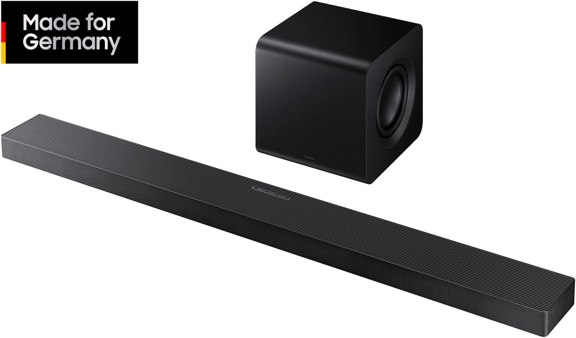 "SAMSUNG Soundbar ""HW-QS710GF Q-Soundbar"", schwarz, B:116cm H:5,1cm T:12cm, Lautsprecher, 3.1.2-Kanal Sound System, SpaceFit Sound Pro, Flexible