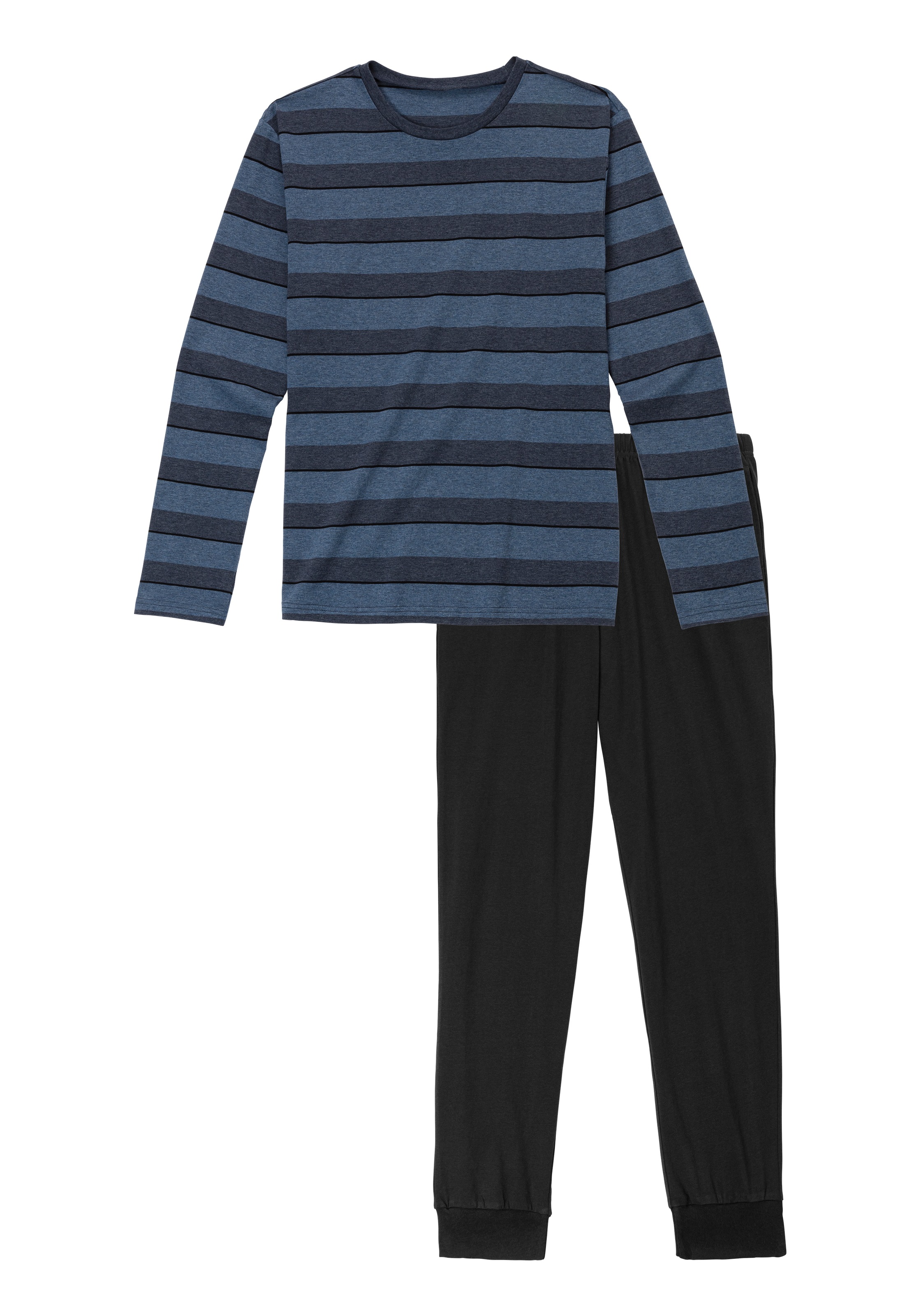 H.I.S Pyjama 1 Stück, 2 tlg. Schlafanzug mit aufwendig gestreiftem Oberteil günstig online kaufen
