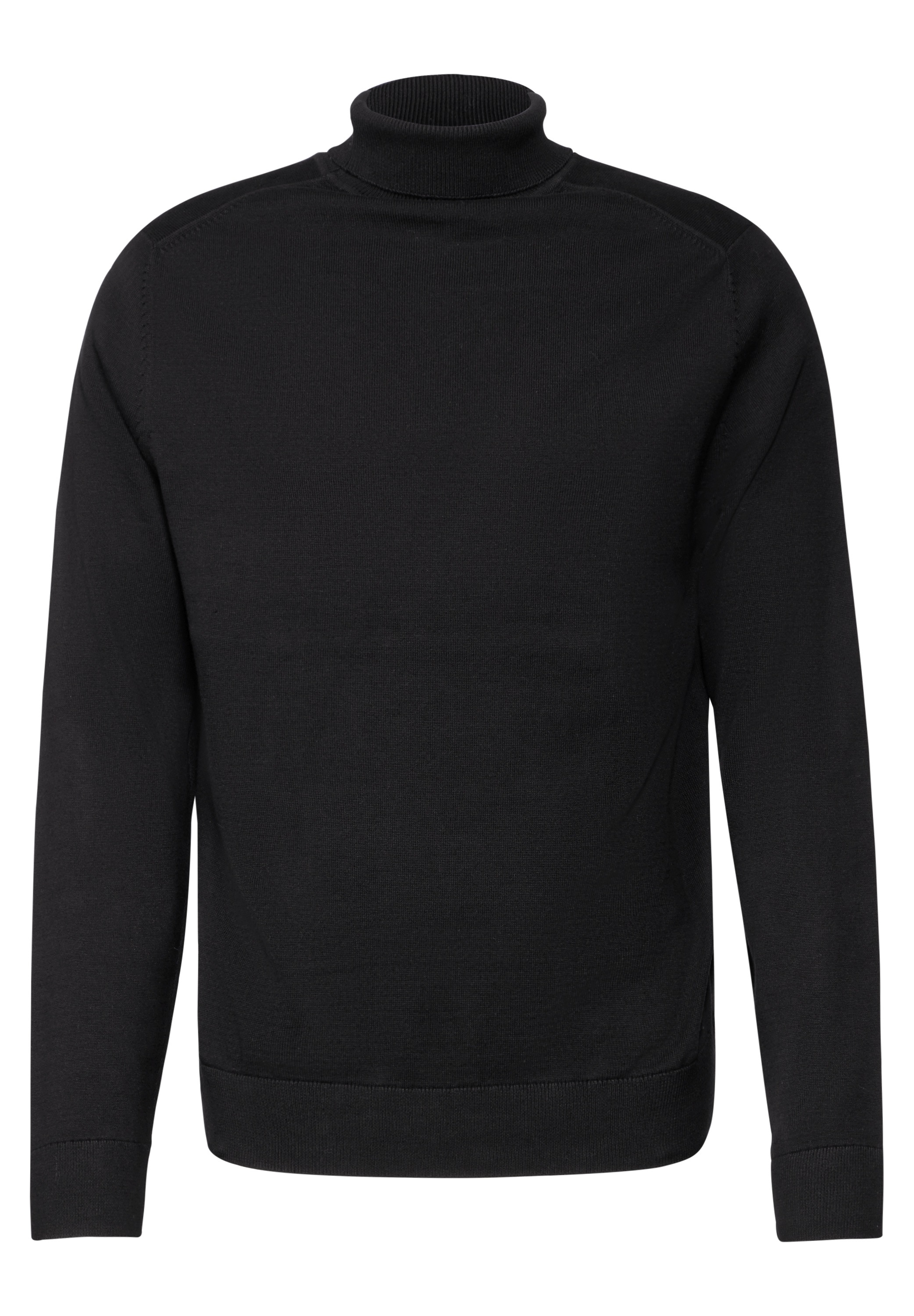 STREET ONE MEN Rollkragenpullover, aus reiner Baumwolle
