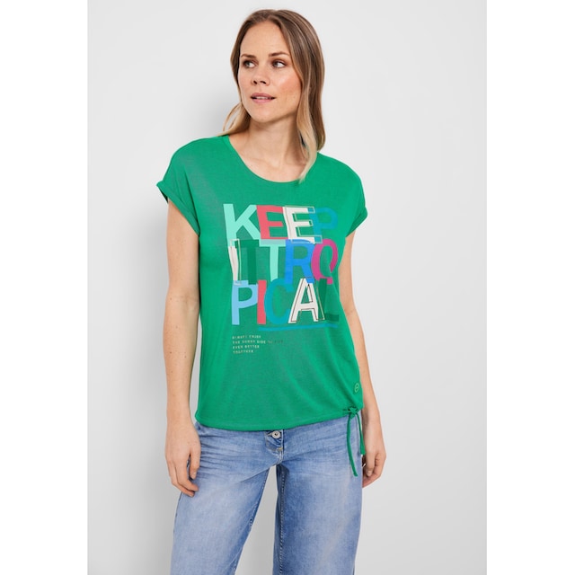 Cecil T-Shirt, mit Tunnelzug am Saum für kaufen | BAUR
