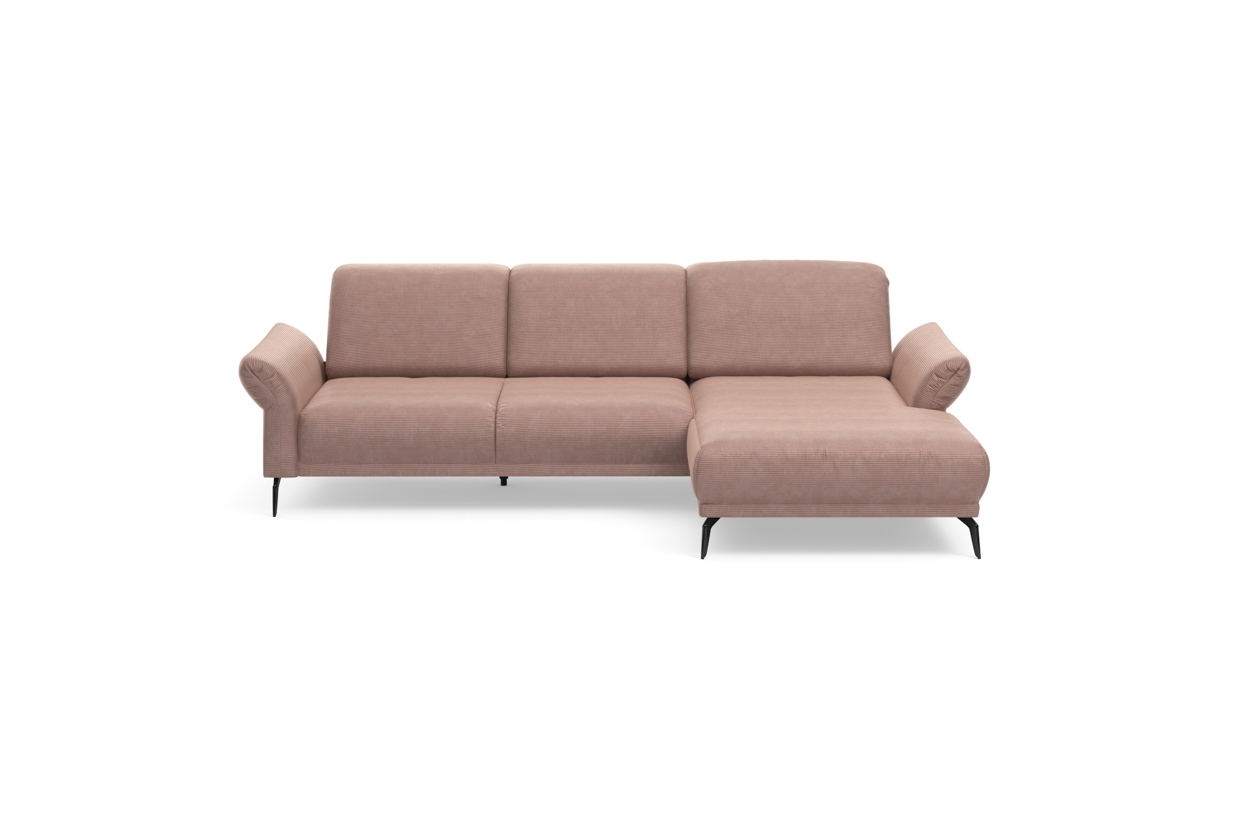 Home affaire Ecksofa »Coco L-Form« Sitztiefen-, Arm- und Kopfteilverstellung, Cord-Bezug, Fußhöhe 15 cm