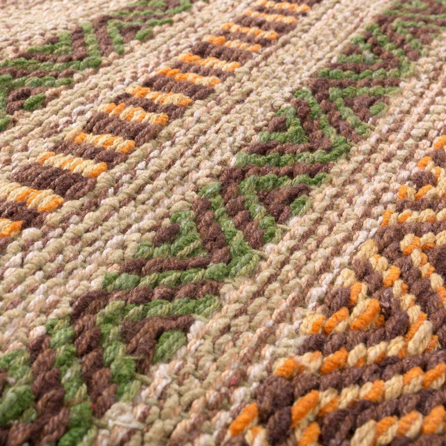 Paco Home Teppich »Kilim 217«, rechteckig, 12 mm Höhe, handgewebter Wendeteppich, reine Baumwolle, gestreift, Wohnzimmer