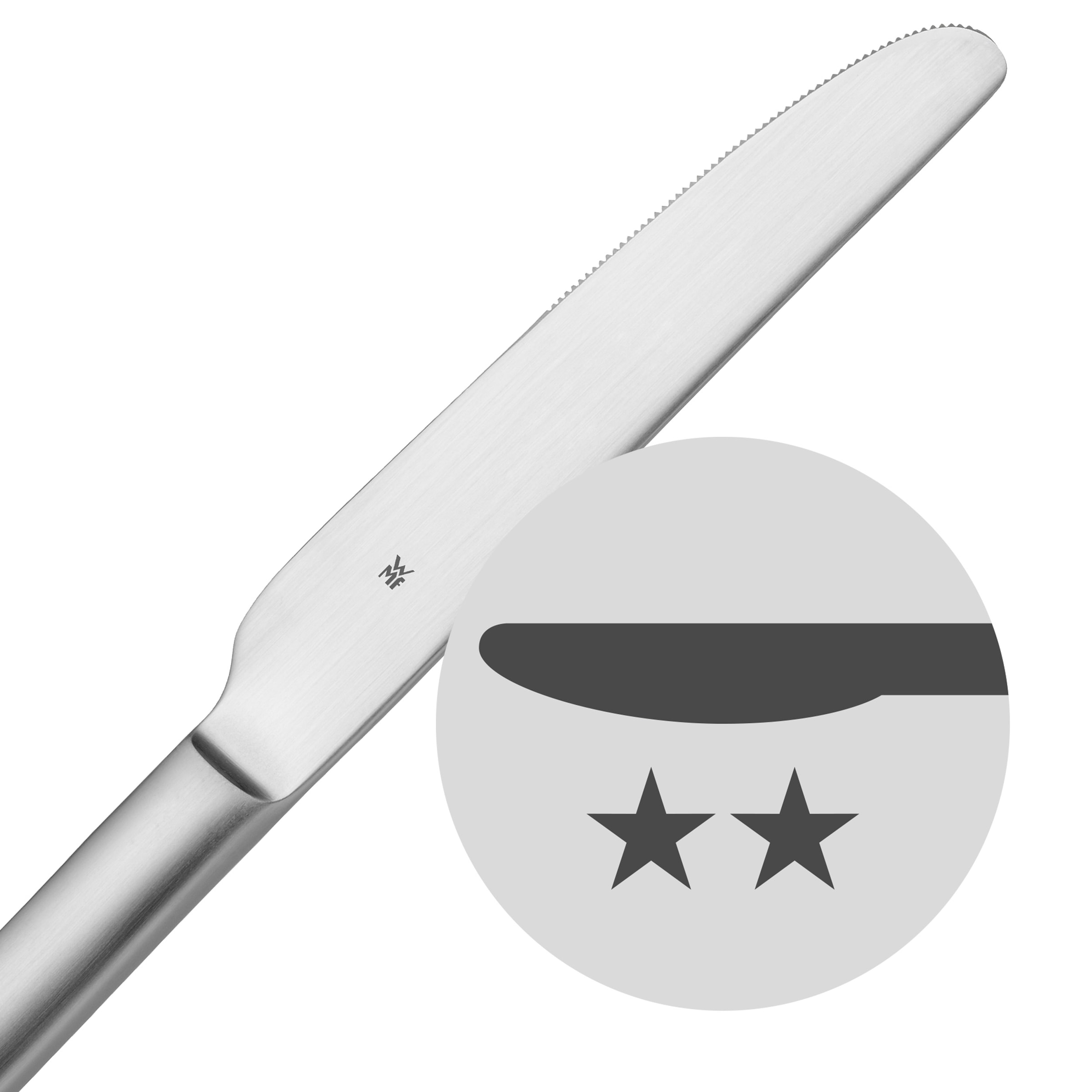 WMF Besteck-Set »Sitello«, (Set, 30 tlg.), geschmiedete Messer, farbecht, Wellenschliff, spülmaschinenfest
